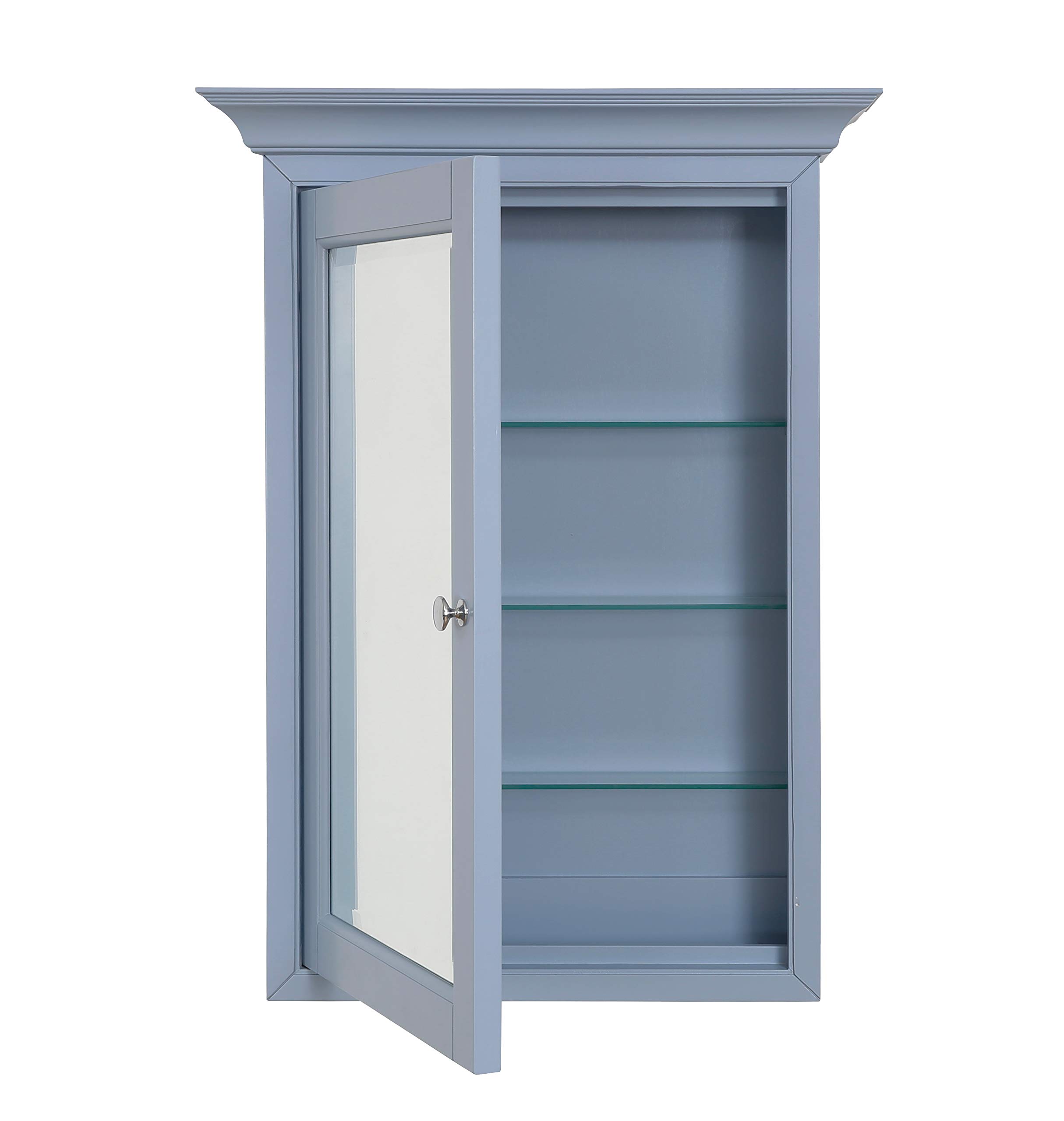 Newport Wall-Mounted Medicine Cabinet - Powder Blue for Bathroom & Kitchen Storage