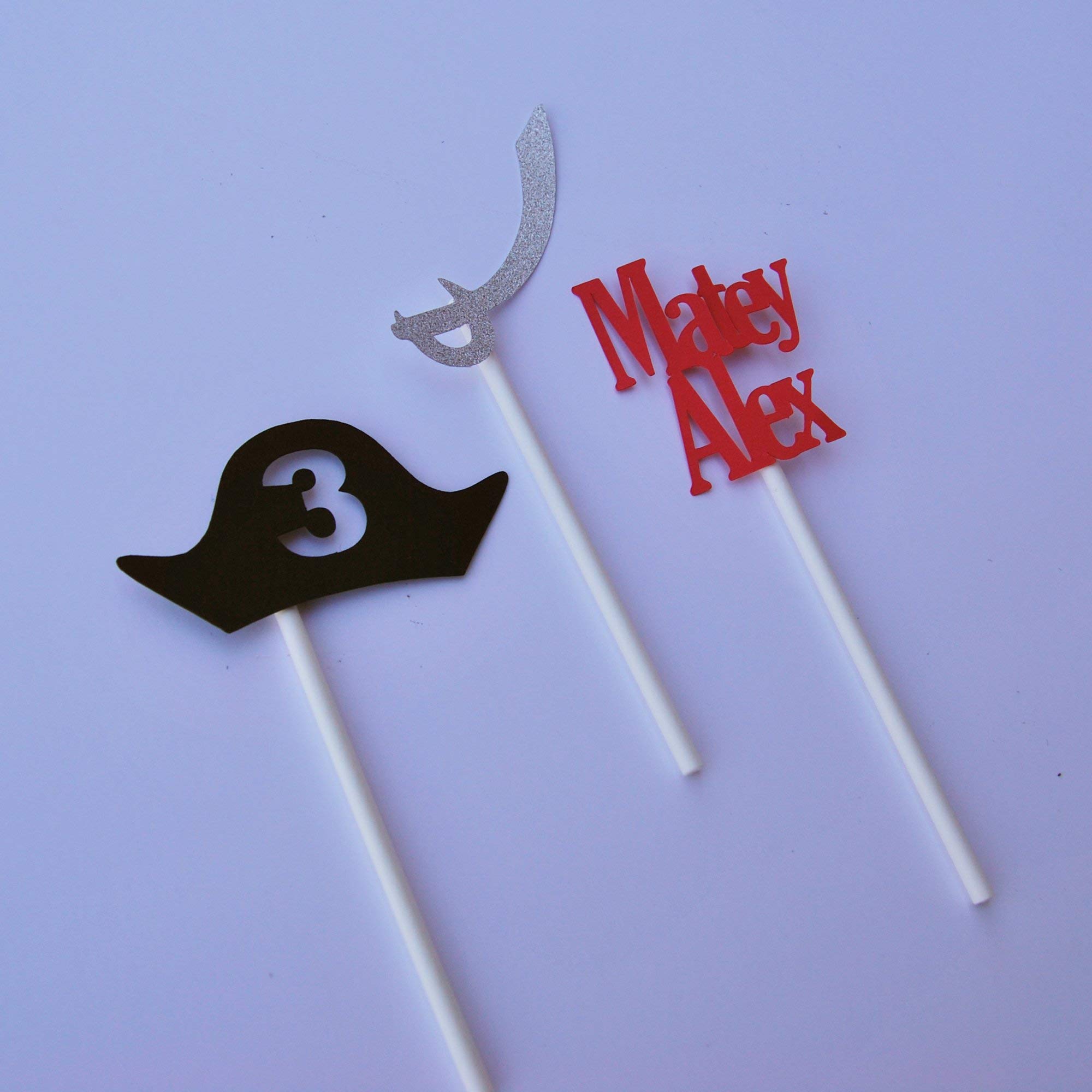 Pirate Cupcake Toppers - Set of 12 Adorable Edible Decorations for Birthday Parties, Baby Showers & Themed Events