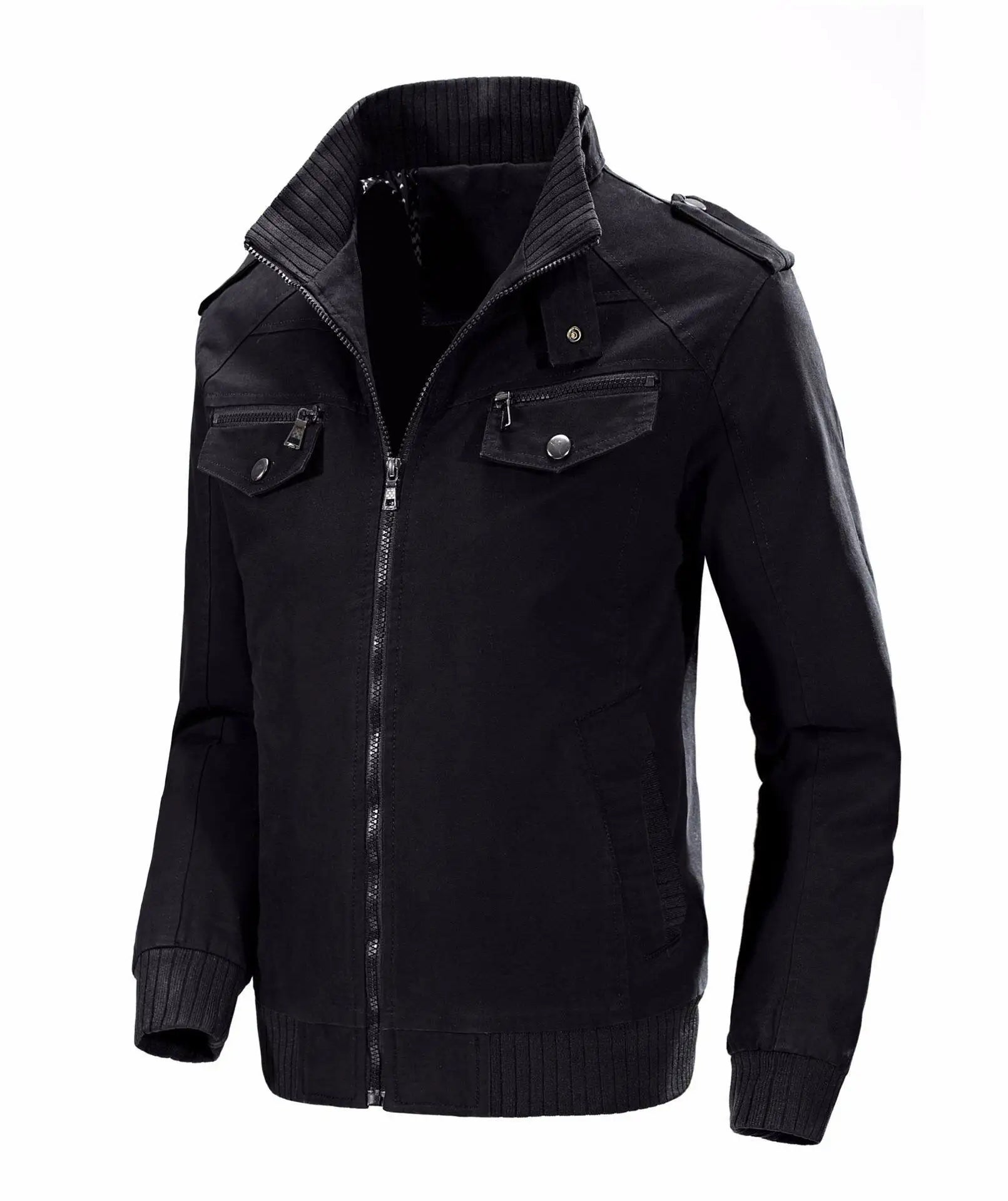 Men's Plus Size Military Jacket 4XL - Autumn Casual Work Coat, Cotton Fashion Outerwear for Big & Tall - Perfect for Outdoor Work, Hiking & Everyday Wear