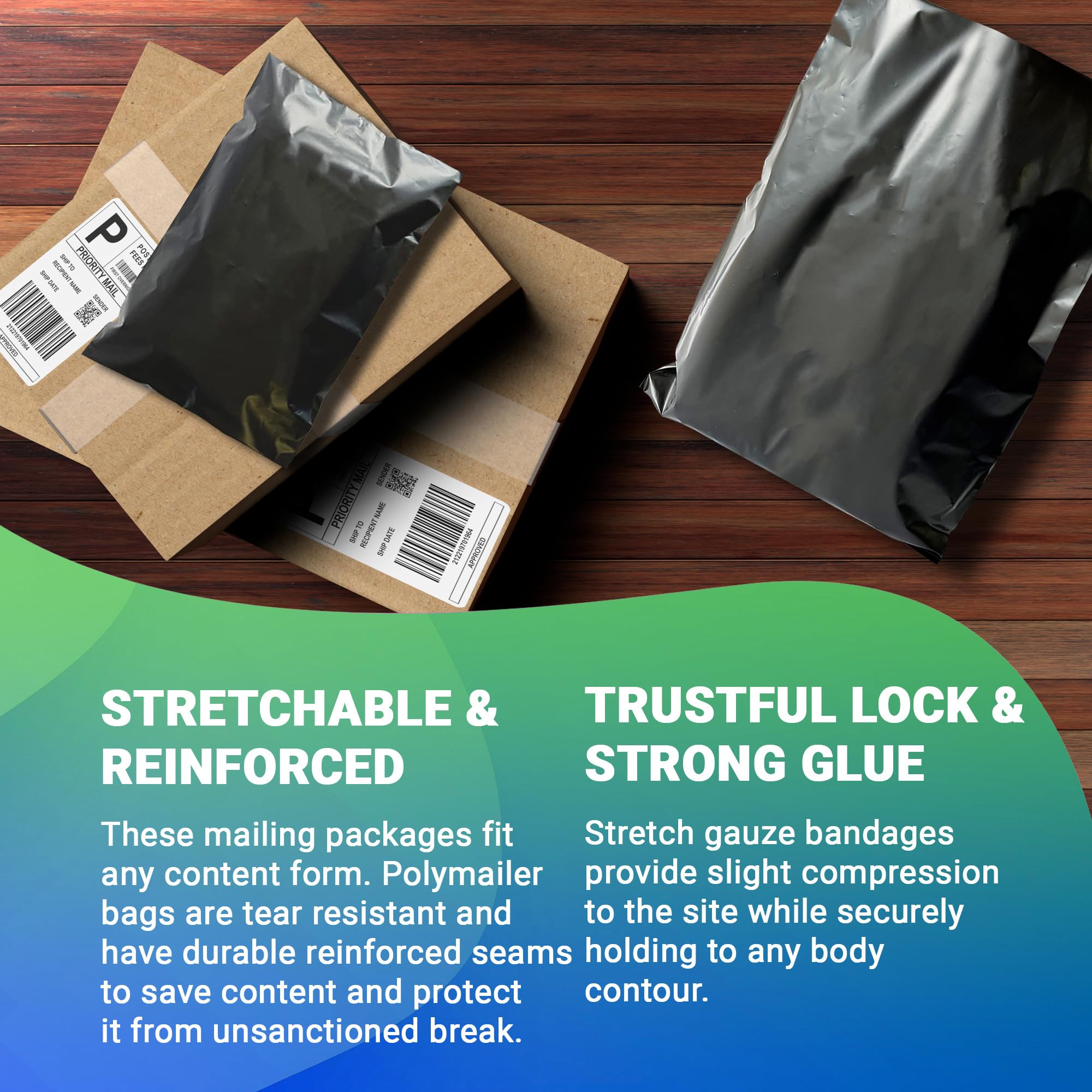 500 Pack Black Poly Mailers 14.5 x 19 Inches - Self-Seal Waterproof Shipping Bags for Clothing & Apparel | Durable Stretchy Poly Envelopes for Ecommerce, Online Stores & USPS Shipping