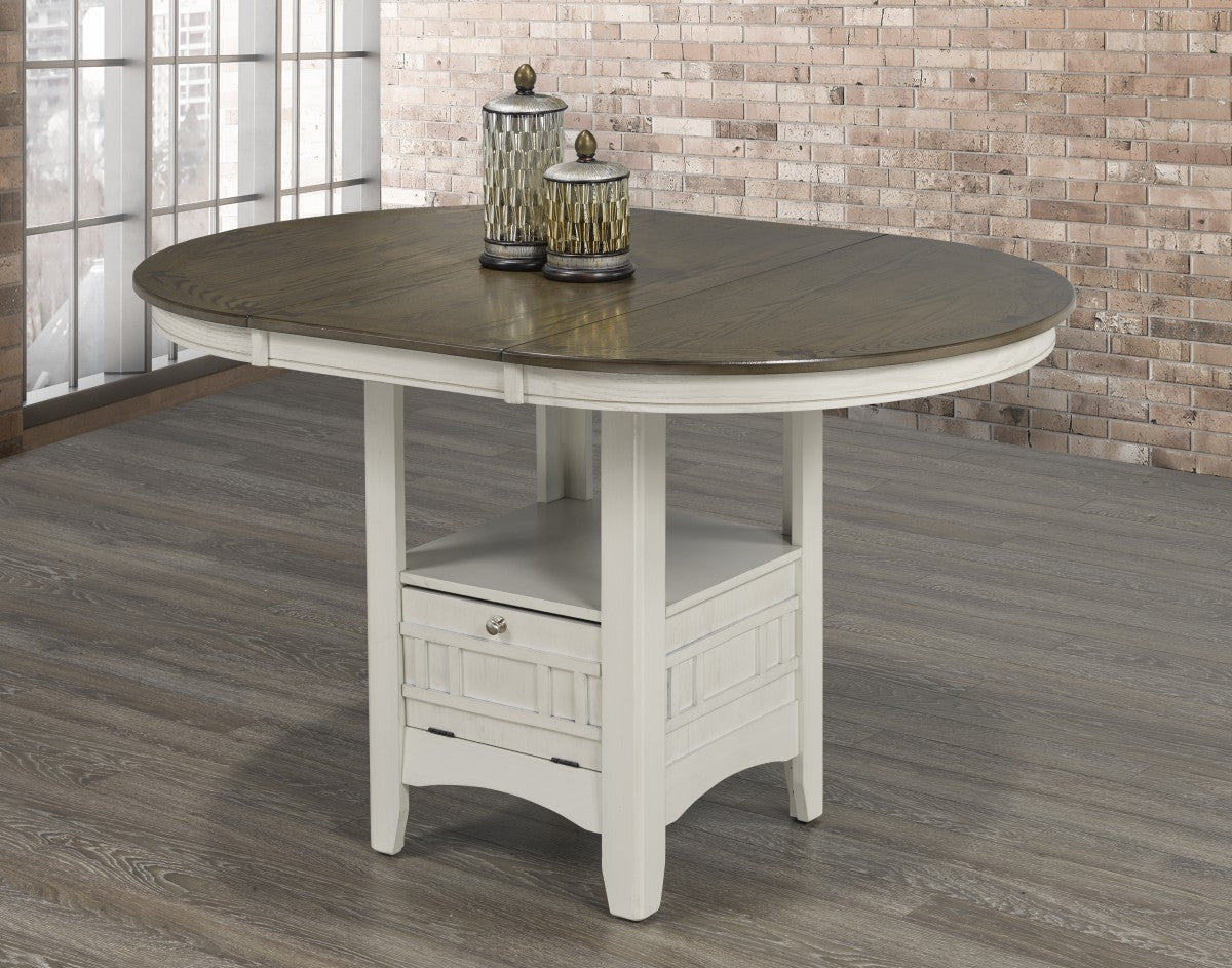 7-Piece White and Oak Counter Set for Kitchen, Dining Room, or Bar - Durable and Stylish Countertop Organizer