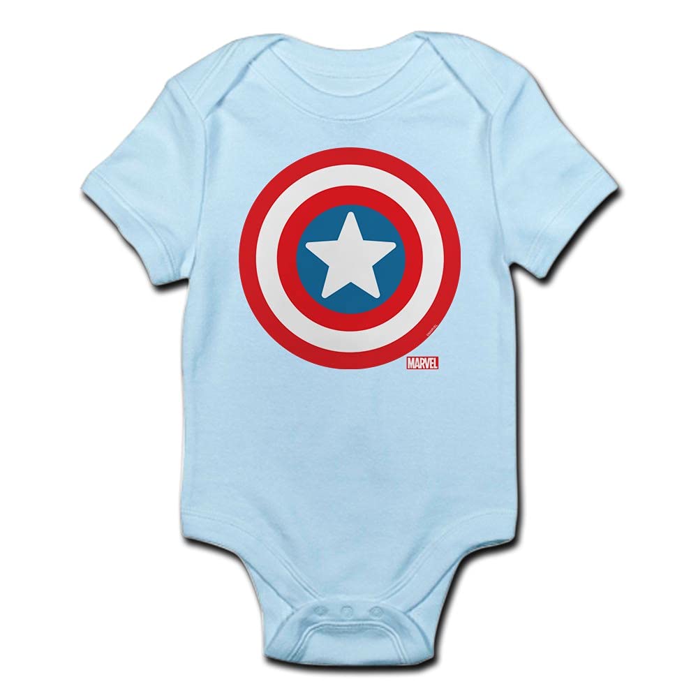 Captain America Icon Baby Light Bodysuit - Soft & Comfortable Infant Onesie for Boys & Girls - Perfect for Playtime, Photo Shoots & Superhero-Themed Parties
