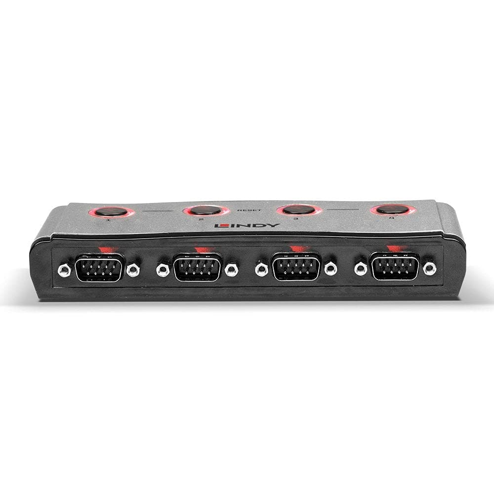 LINDY 4-Port USB to RS-232 Serial Adapter (9-Pin DB9) - Model 42858 | Connect Legacy Devices to Modern Computers for Industrial, POS & Networking Applications