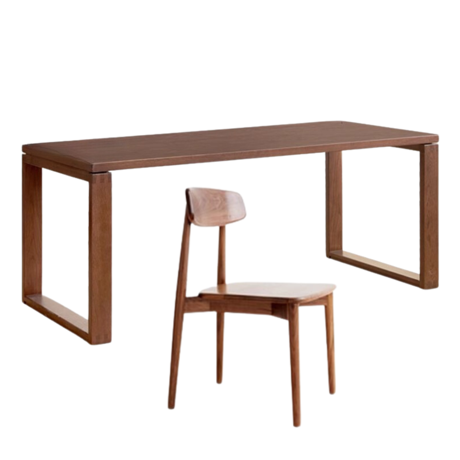 Solid Black Walnut and Oak Wood Long Dining Table - Perfect for Family Gatherings, Dinner Parties & Farmhouse Style Dining Rooms
