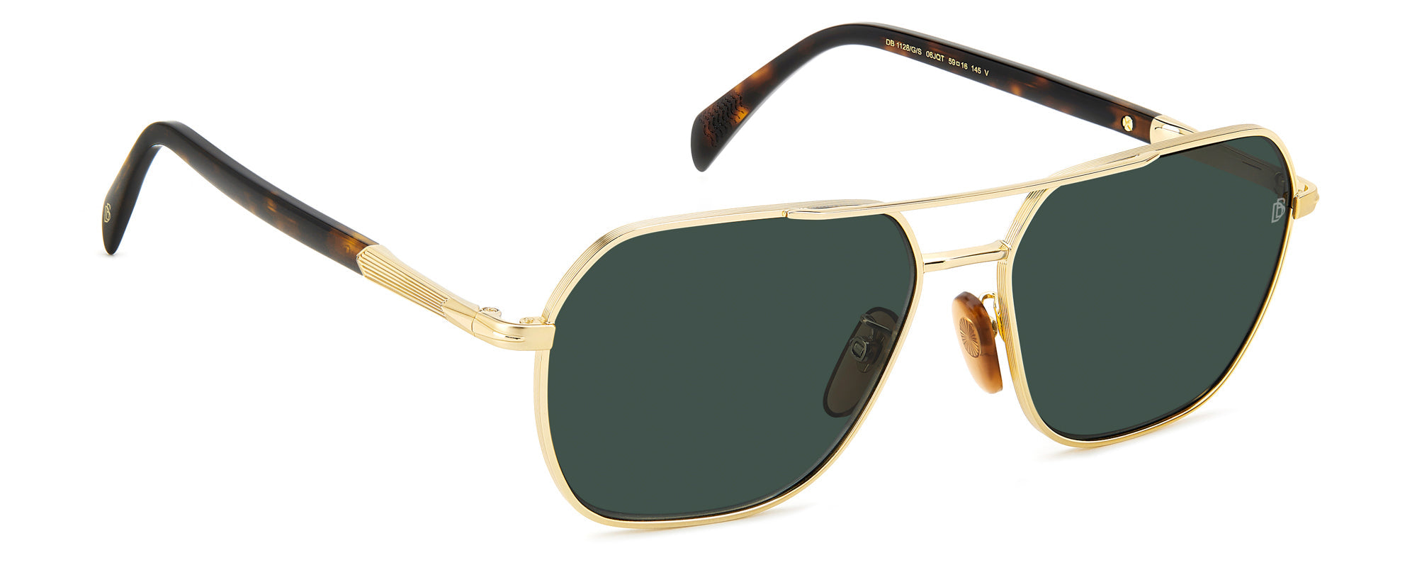 David Beckham DB1128/G/S Men's Sunglasses - Polarized UV Protection Aviator Style for Driving, Outdoor & Fashion