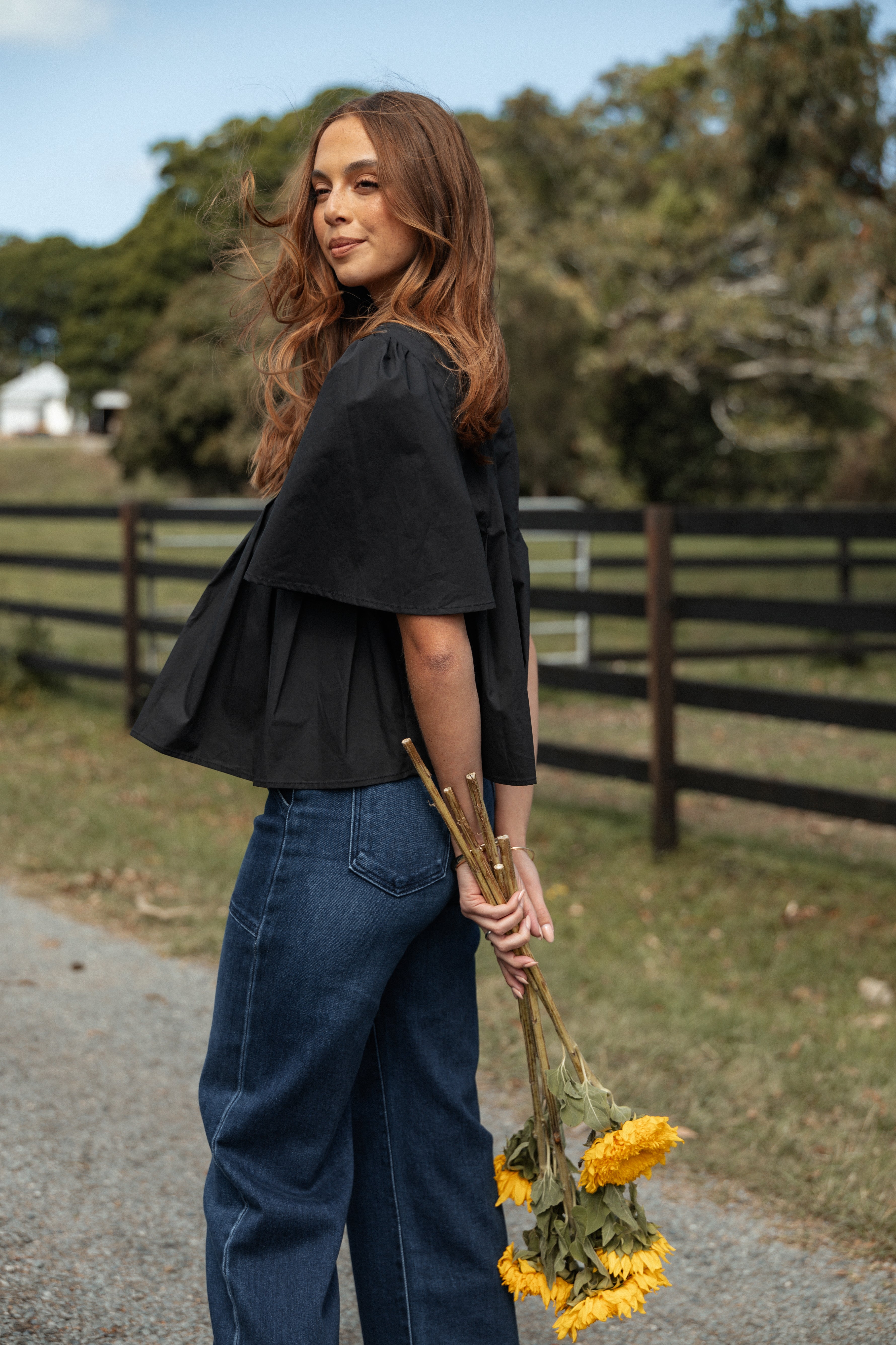 Geneva Pleated Top for Women - Elegant Black Blouse for Work & Evening Outfits | Perfect for Office, Parties & Special Occasions