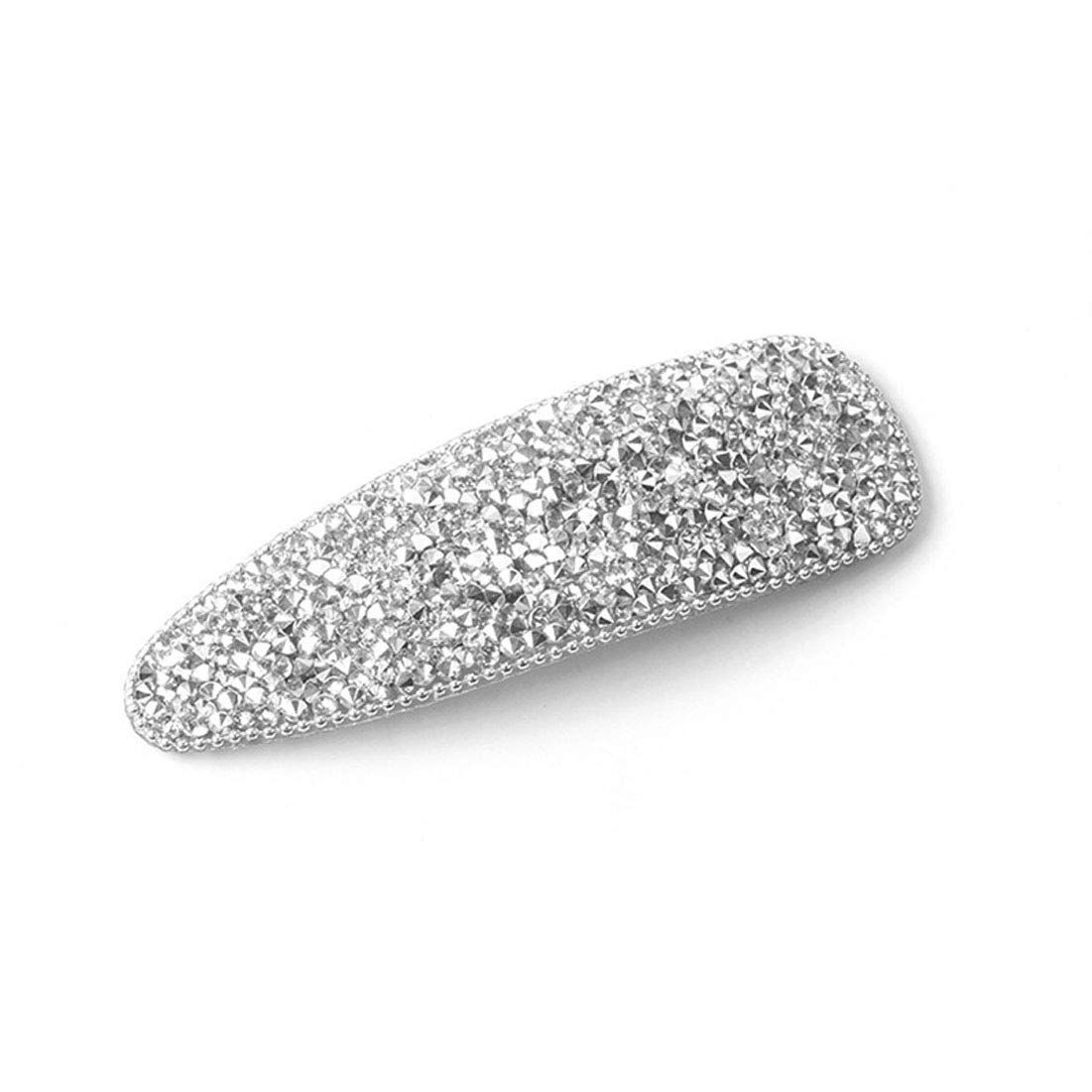 3PCS Sweet Rhinestone Hair Clips for Women - Elegant Alloy Hairpins, Fashionable Barrettes & Side Hair Clips (Silver) | Perfect for Weddings, Parties & Daily Styling
