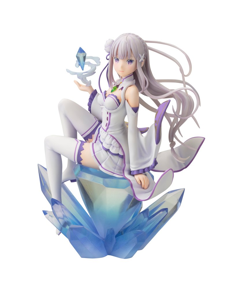 Kotobukiya Re:Zero -Starting Life in Another World- Emilia Anime Statue Figure - Collectible PVC Figure for Anime Fans, Perfect for Display in Home, Office, or Gaming Room