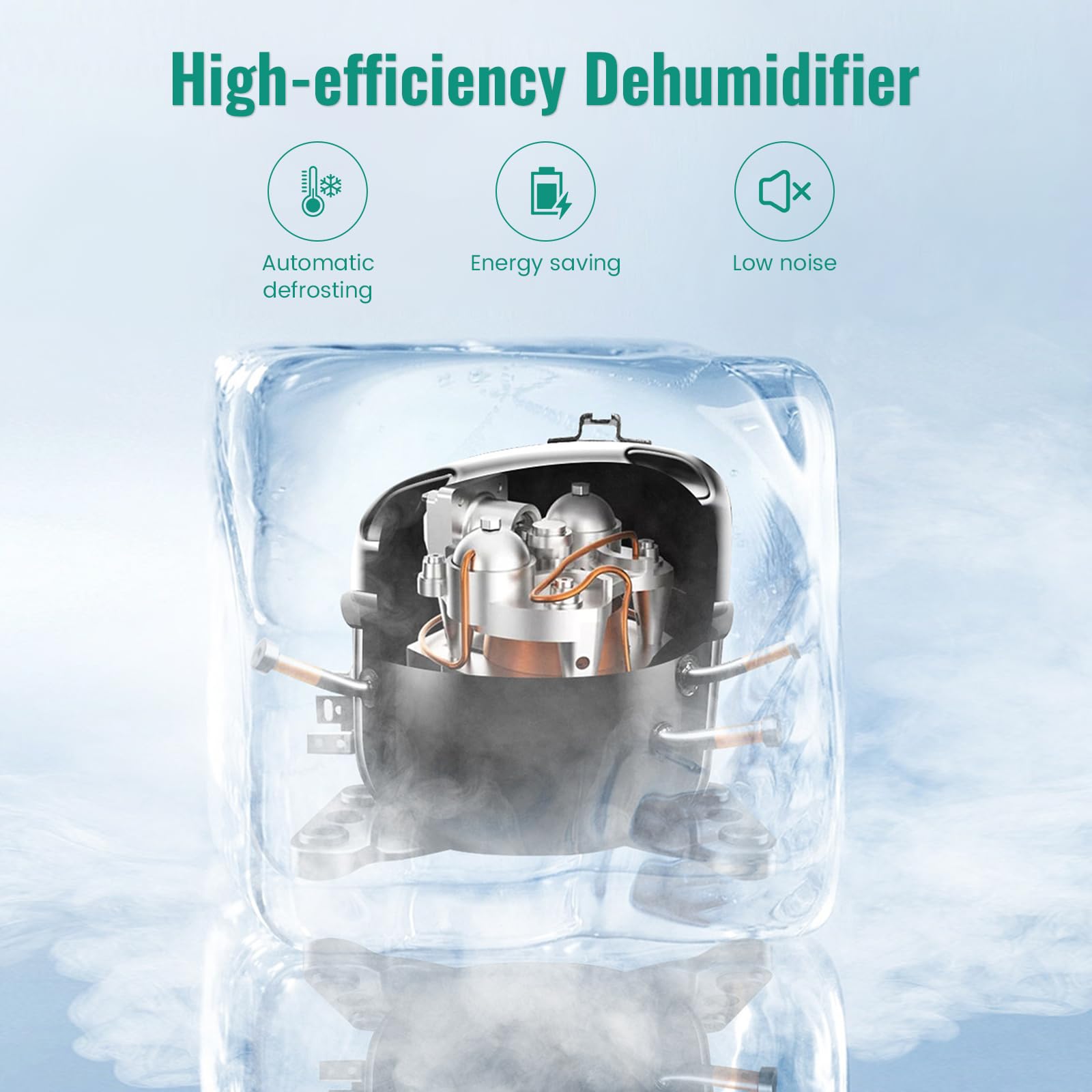 **DuraComfort 25 Pints Compact Dehumidifier for Bathroom, Bedroom, Closet, Kitchen, RV & Basement - Up to 1500 Sq.Ft with Drain Hose - White | Ideal for Moisture Control in Small Spaces & Travel Use**