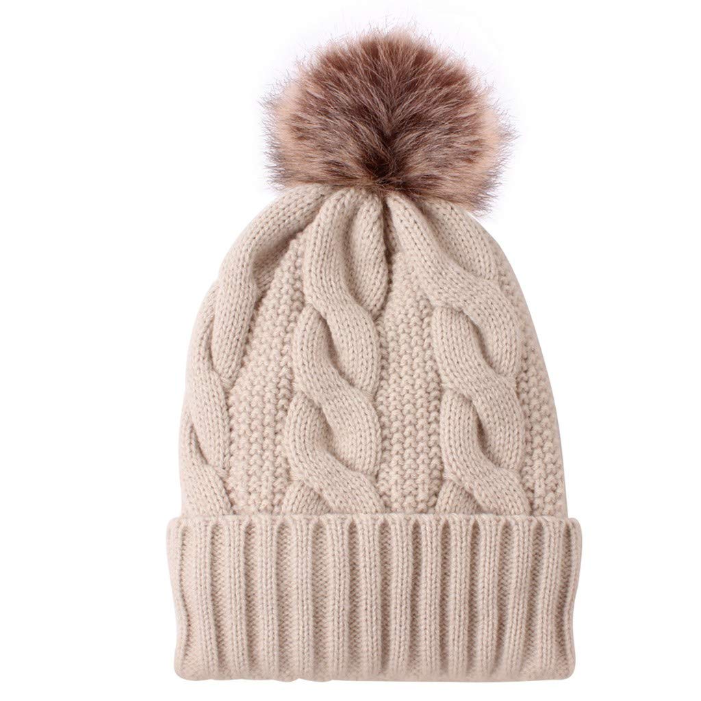 Women's Winter Warm Knit Slouchy Beanie Hat - Chunky Cable Knit Skull Cap for Cold Weather, Skiing & Outdoor Activities