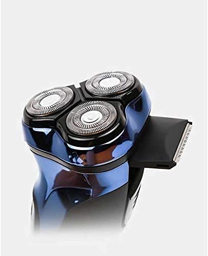 3D Rechargeable Waterproof Electric Shaver for Men - Cordless Rotary Razor with Pop-up Trimmer, Silver | Perfect for Travel, Gym & Daily Grooming