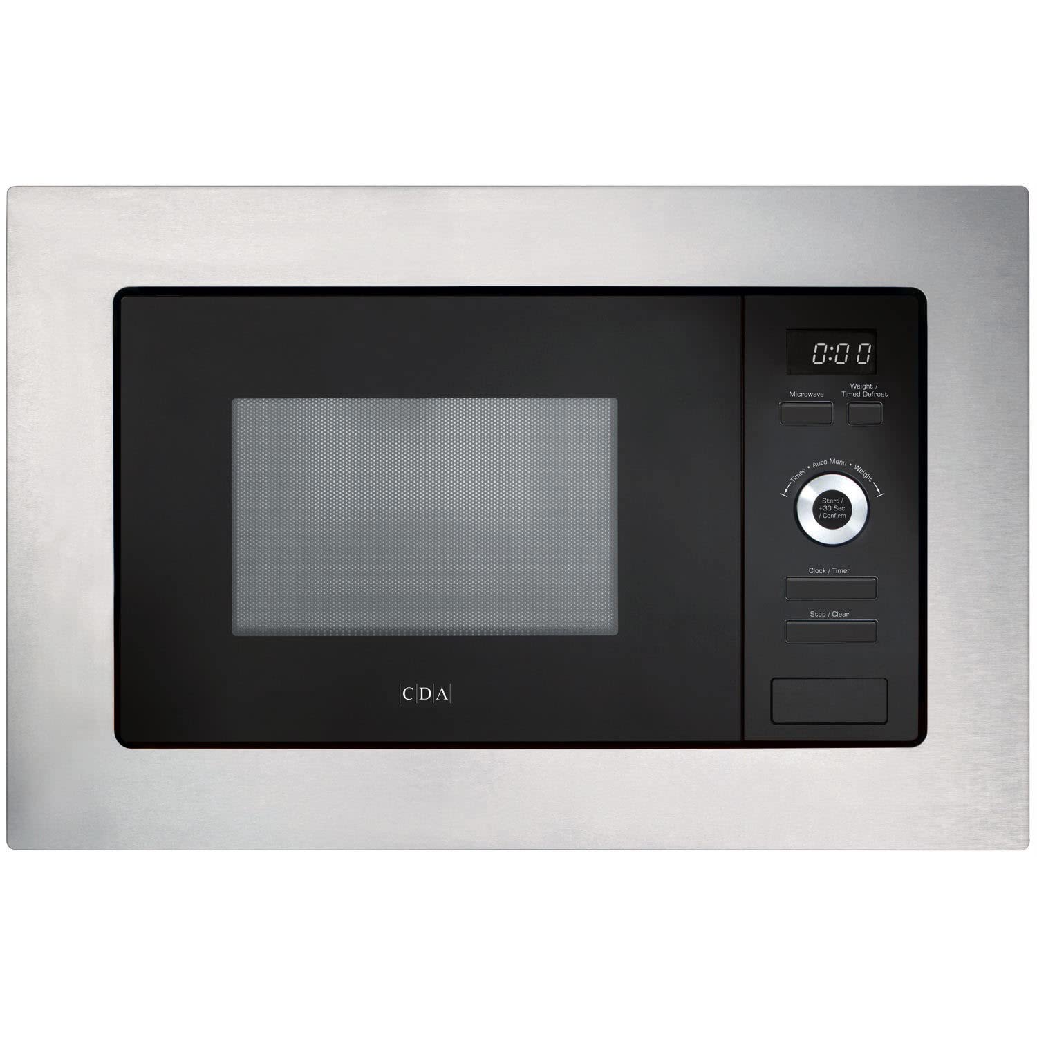 CDA VM551SS Built-In Microwave Oven - Stainless Steel 1.1 Cu.ft Countertop Microwave with 10 Power Levels & Child Lock - Perfect for Small Kitchens, Apartments, and Office Break Rooms