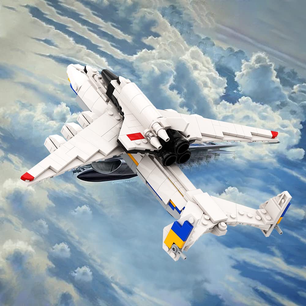 635-Piece Antonov An-225 Mriya Building Block Set - Military Aircraft Model Construction Kit - Educational STEM Toy for Adults & Kids - Perfect for Collectors, Aviation Enthusiasts & Classroom Learning