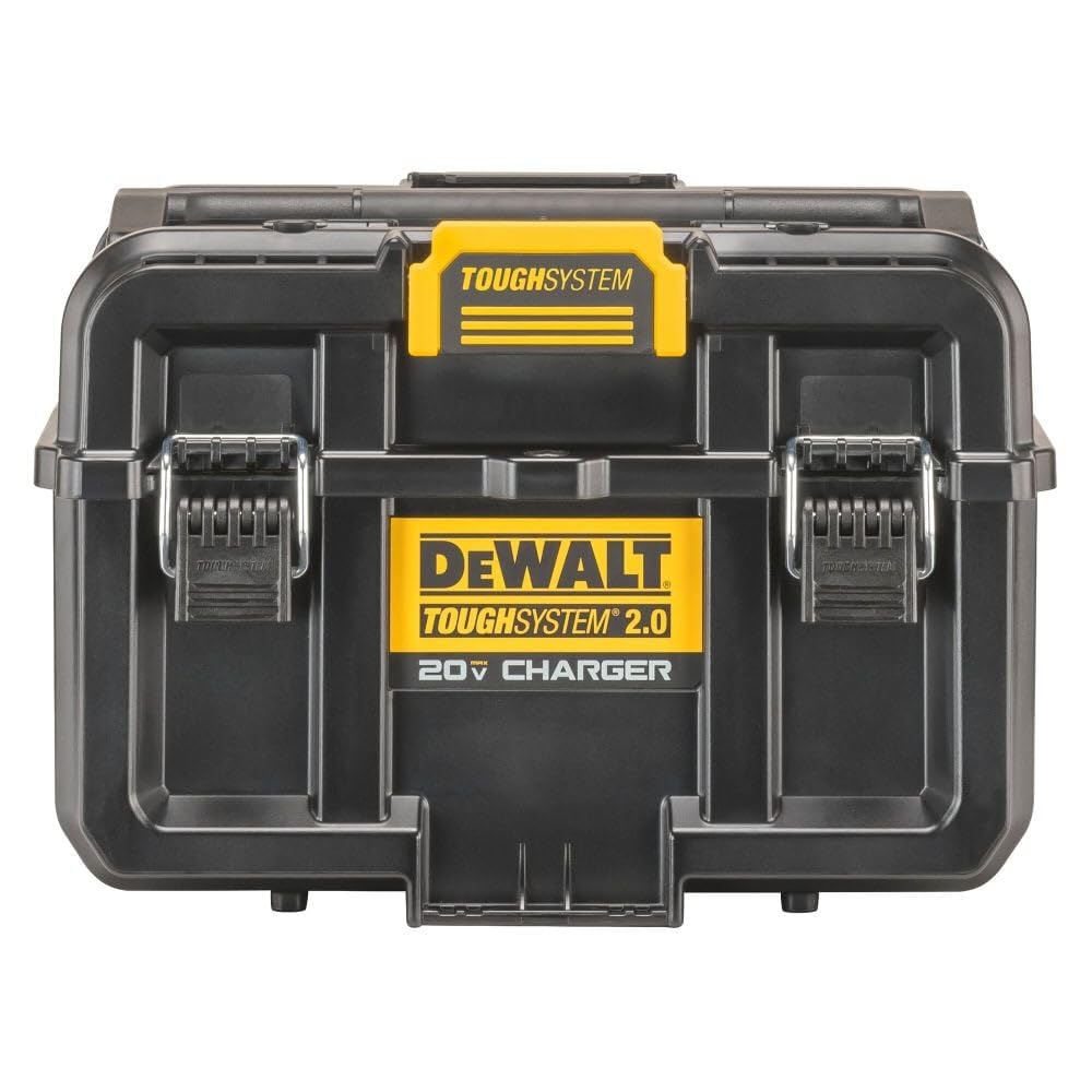 DEWALT Toughsystem 2.0 20V Dual Port Fast Charger (DWST08050) - Power Tool Battery Charger for Construction & DIY Projects
