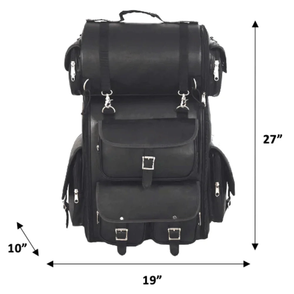 Open Road Shelf Touring Bag - Waterproof Motorcycle Luggage for Long-Distance Travel & Adventure Riding | Perfect for Harley, BMW & Cruiser Bikes