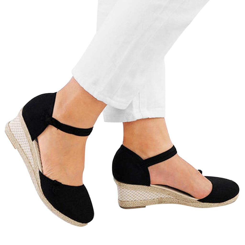 Women's Espadrilles Sandals - Flat & Wedge Platform Summer Sandals with Open Toe | Casual Comfort for Beach, Vacation & Everyday Wear
