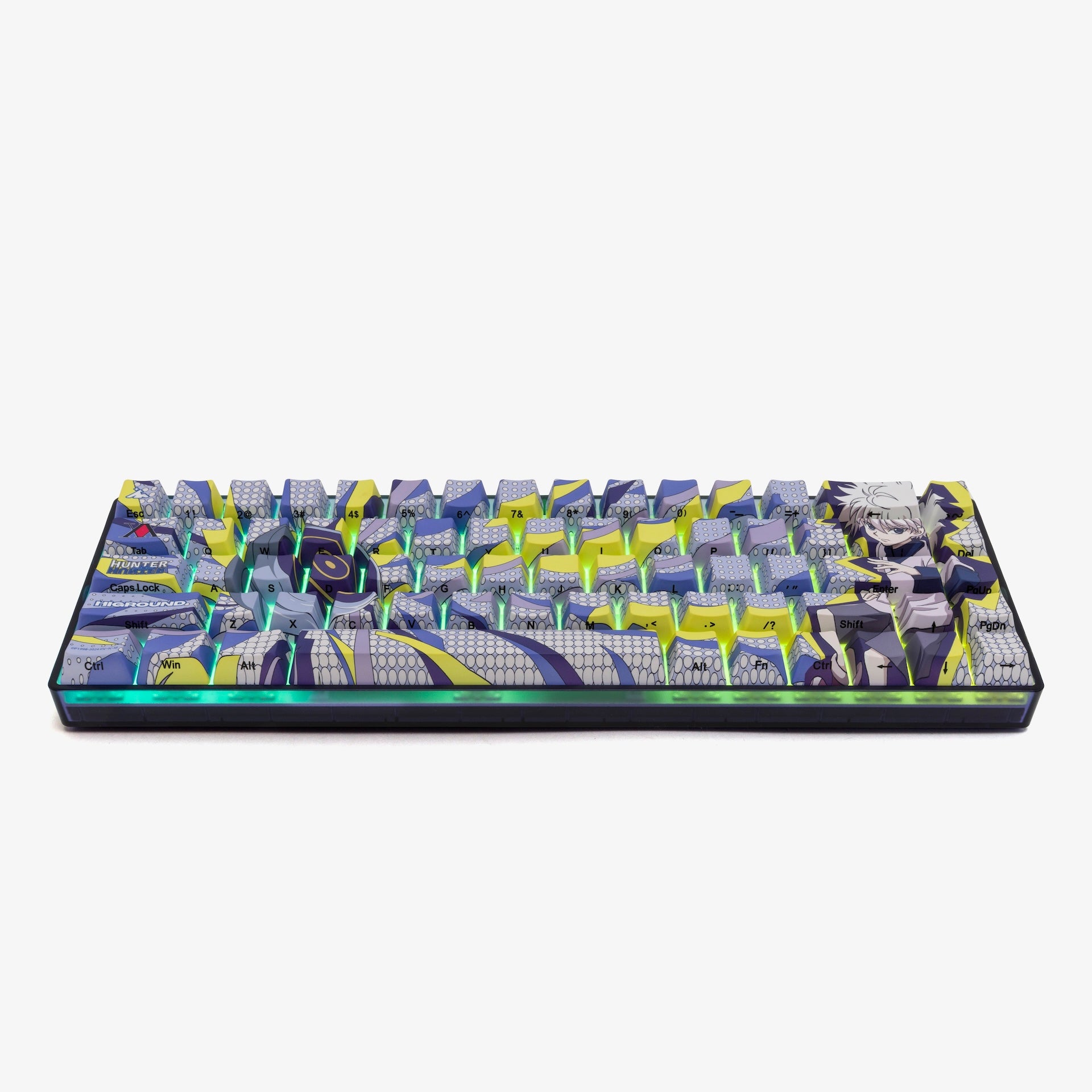 HxH x HG Basecamp 65HE Mechanical Keyboard - Killua Themed Custom Gaming Keyboard for PC & Mac | Perfect for Esports, Typing & Anime Fans Collection