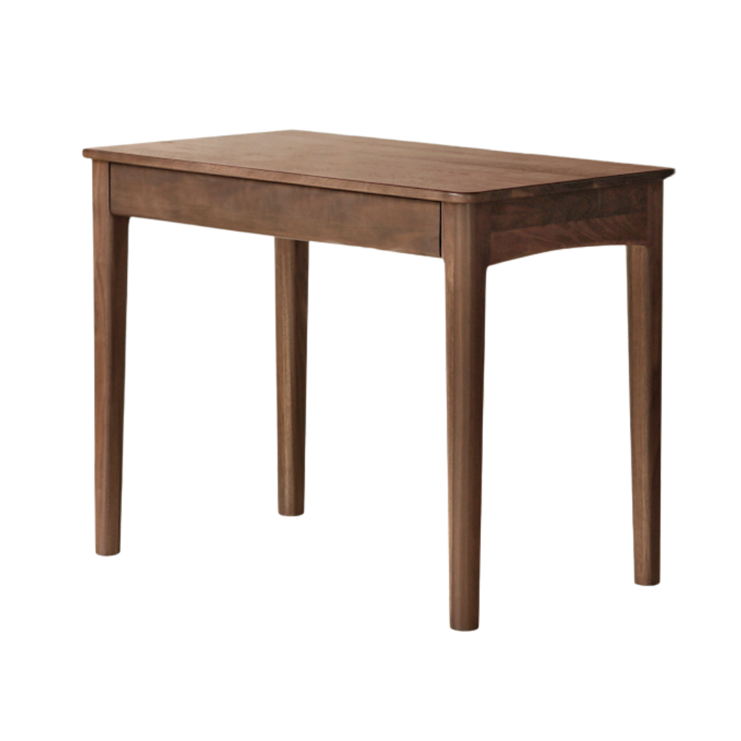 Solid Black Walnut Wood Bookshelf Table - Modern Integrated Study Desk & Storage Shelf for Home Office, Living Room, and Library Use