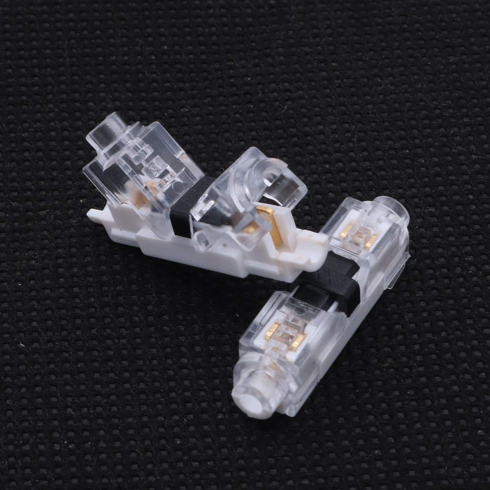50 Pack NUZAMAS Quick Splice Wire Connectors - 2 Way 1 Pin Low Voltage Tap Terminals for Automotive, Home & DIY Electrical Wiring Projects