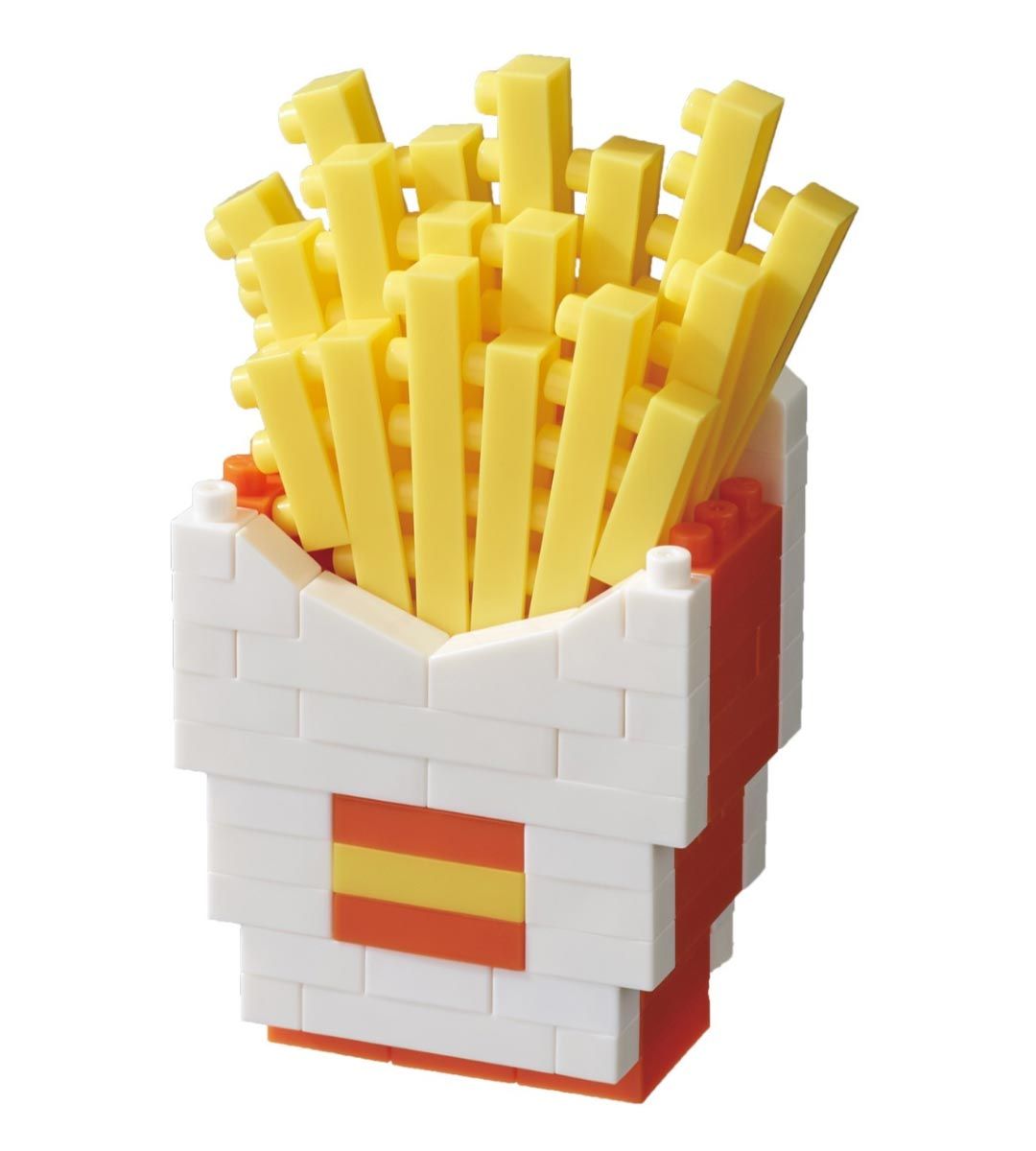 Nanoblock NBC 305 Building Block Set - Mini French Fries Model Kit for Adults & Kids - Creative STEM Toy for Home Decor, Office Desk Display & Gift Giving