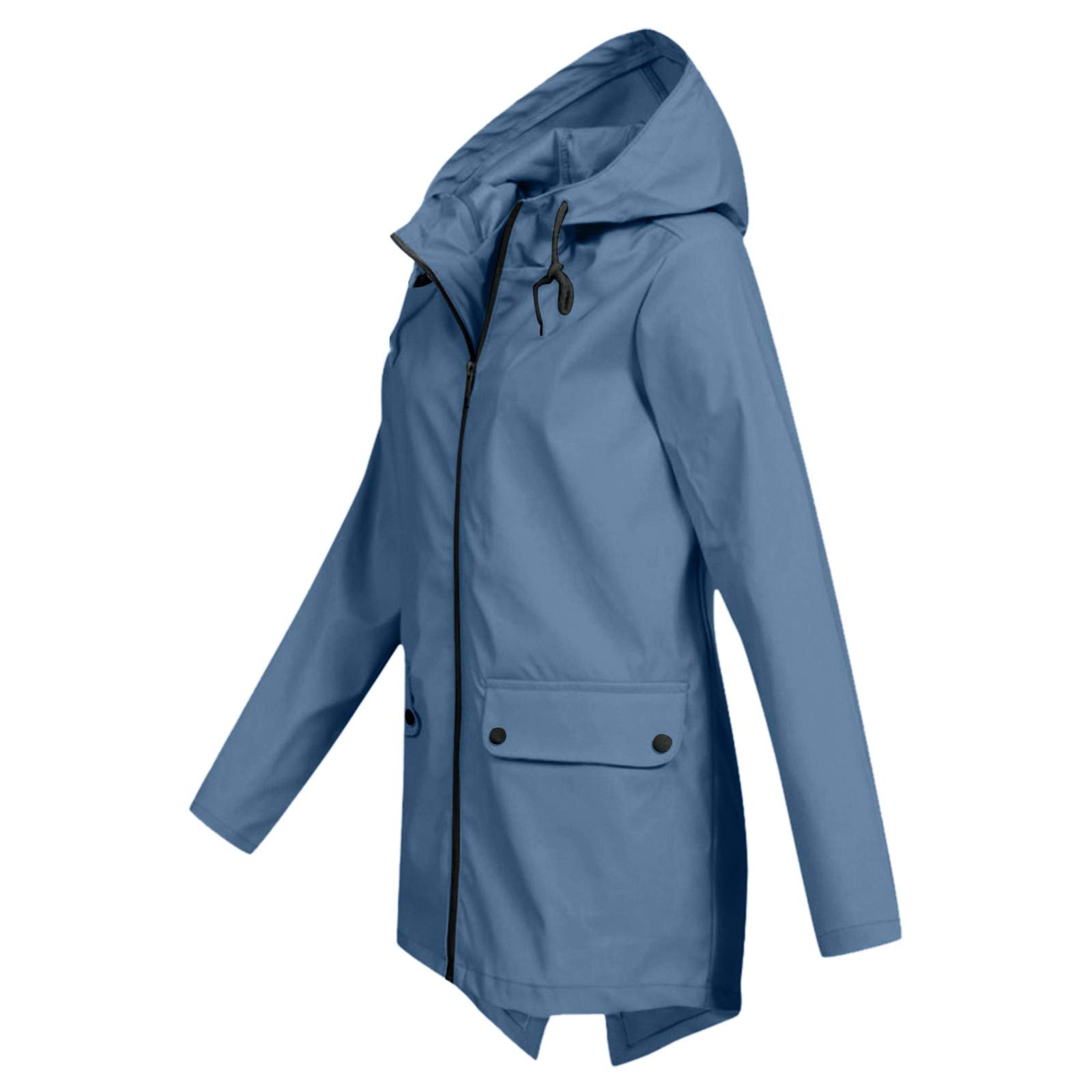 SNKSDGM Women's Lightweight Waterproof Rain Jacket with Hood - Windproof Loose Fit Trench Coat for Hiking, Travel, Running & Outdoor Activities | Perfect for Rainy Days & Commuting