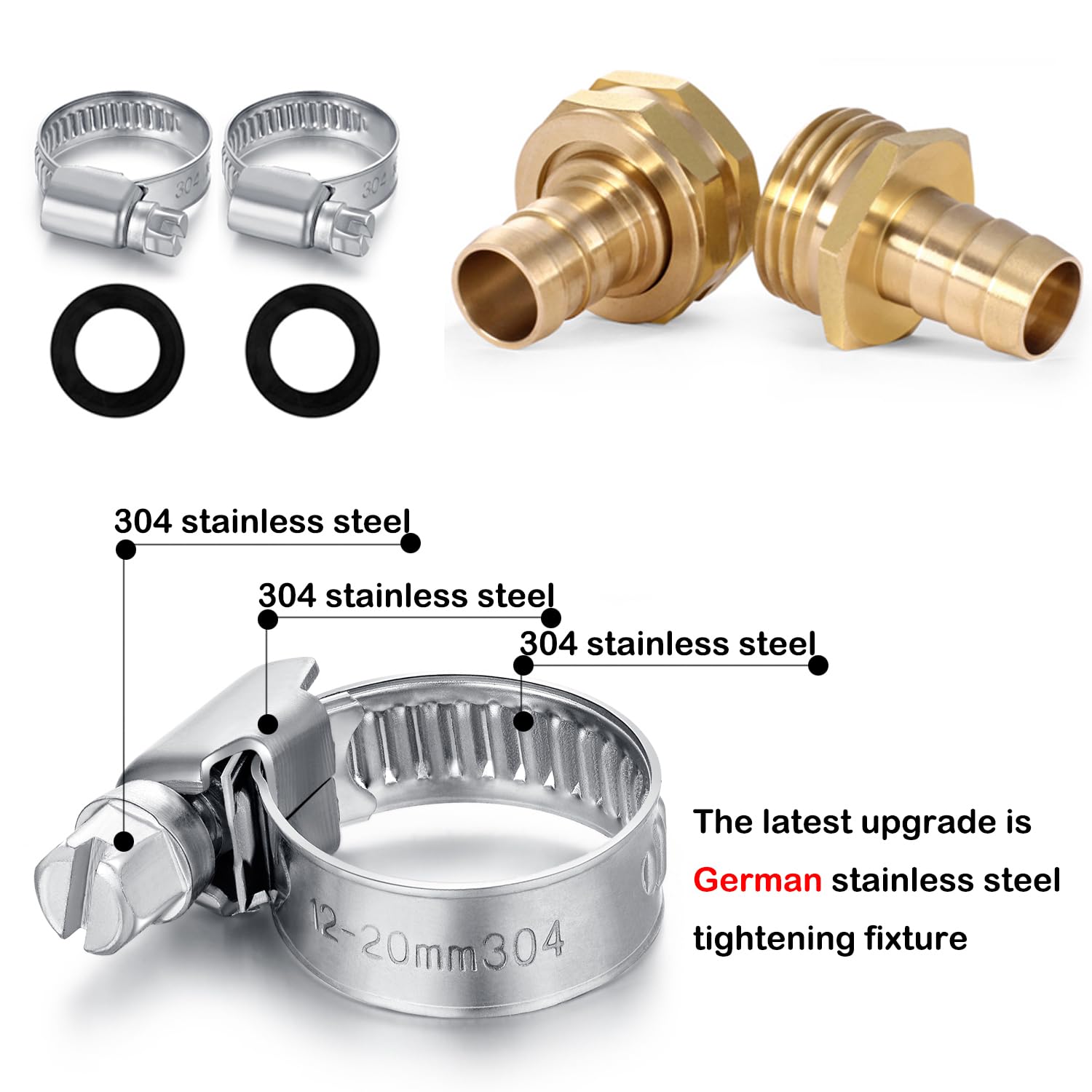 Brass Garden Hose Repair Kit - 5/8