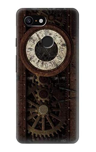 Steampunk Style Clock Gears Phone Case for Google Pixel 3 - Vintage Industrial Design Protective Cover | Perfect for Cosplay, Gothic Fashion & Steampunk Enthusiasts
