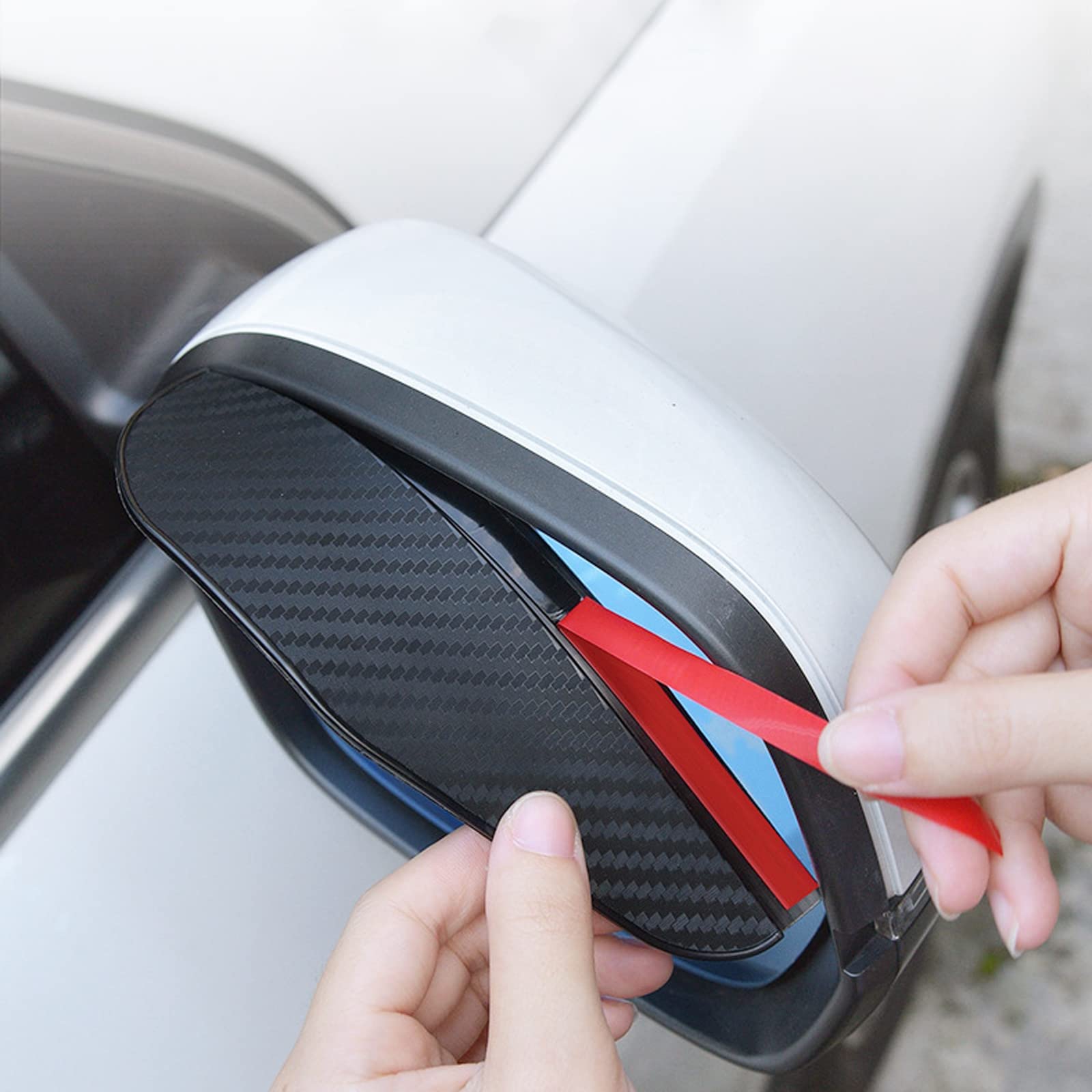 4 Pack Universal Car Side Mirror Rain Guards - Waterproof Rear View Mirror Covers for Rain, Dust, Snow & Ice Protection - Fits Most Cars, Trucks & SUVs - Perfect for All-Weather Driving & Outdoor Parking