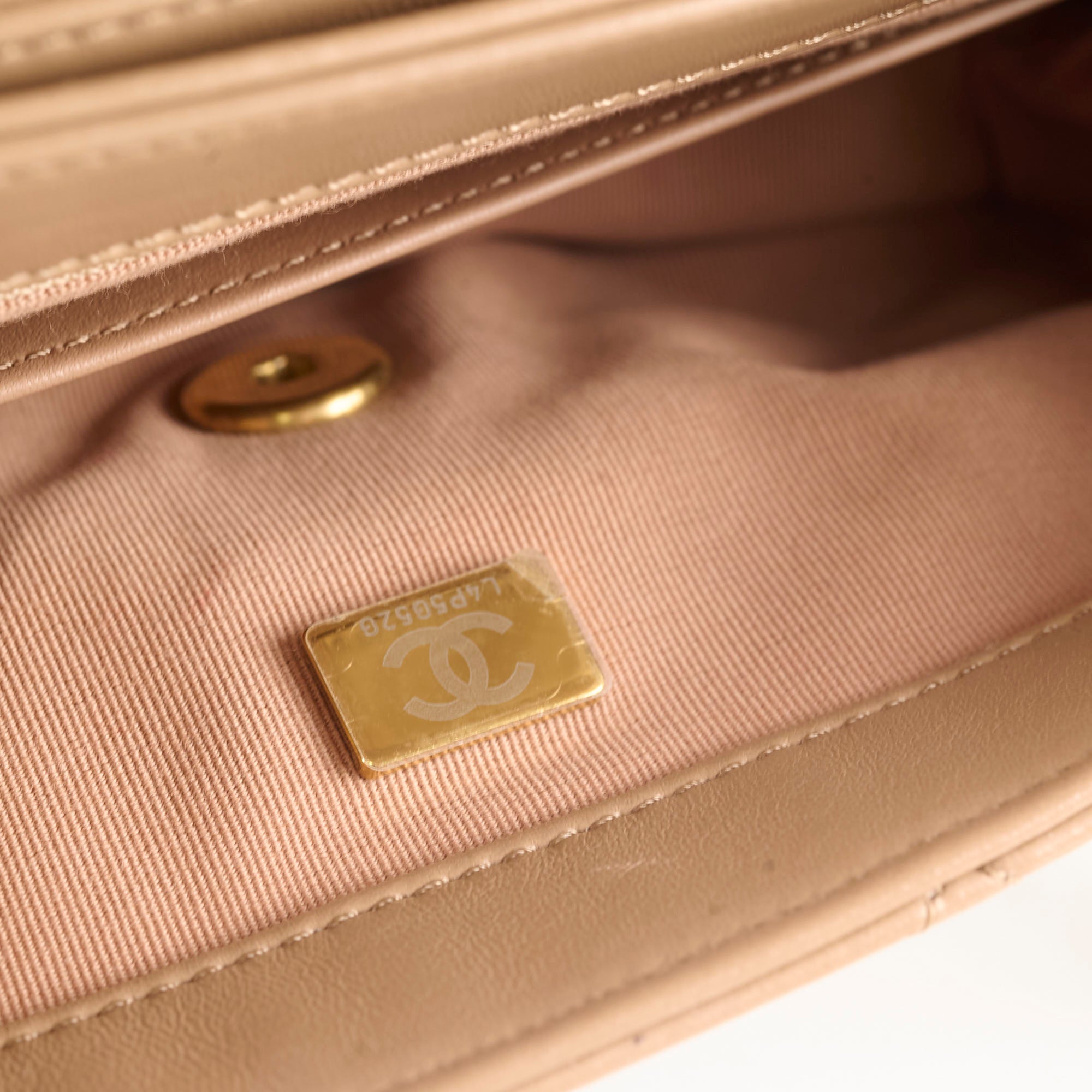 Chanel Classic Flap Bag Dark Beige Lambskin with Microchip - Luxury Designer Handbag for Women, Perfect for Evening Events & Special Occasions