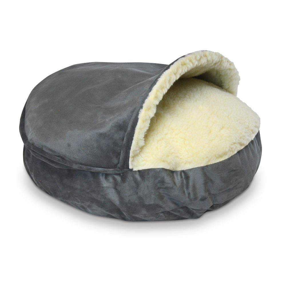 Premium Snoozer Cozy Cave Dog Bed - Luxury Hooded & Warming Pet Bed for Small to Medium Dogs - Calming Anxiety Relief for Indoor Use, Crate Training & Travel Comfort