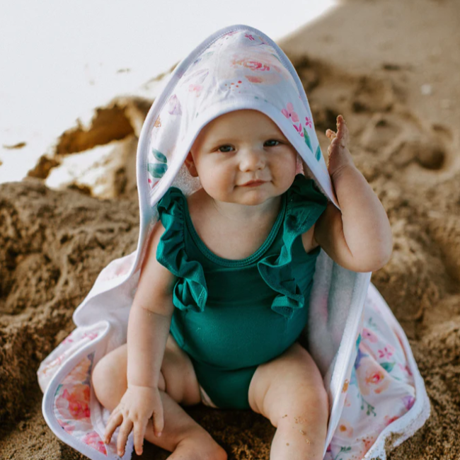 Premium Copper Pearl Knit Hooded Baby Towel - Soft & Absorbent for Newborns, Infants & Toddlers - Perfect for Bath Time, Swimming & Beach Outings