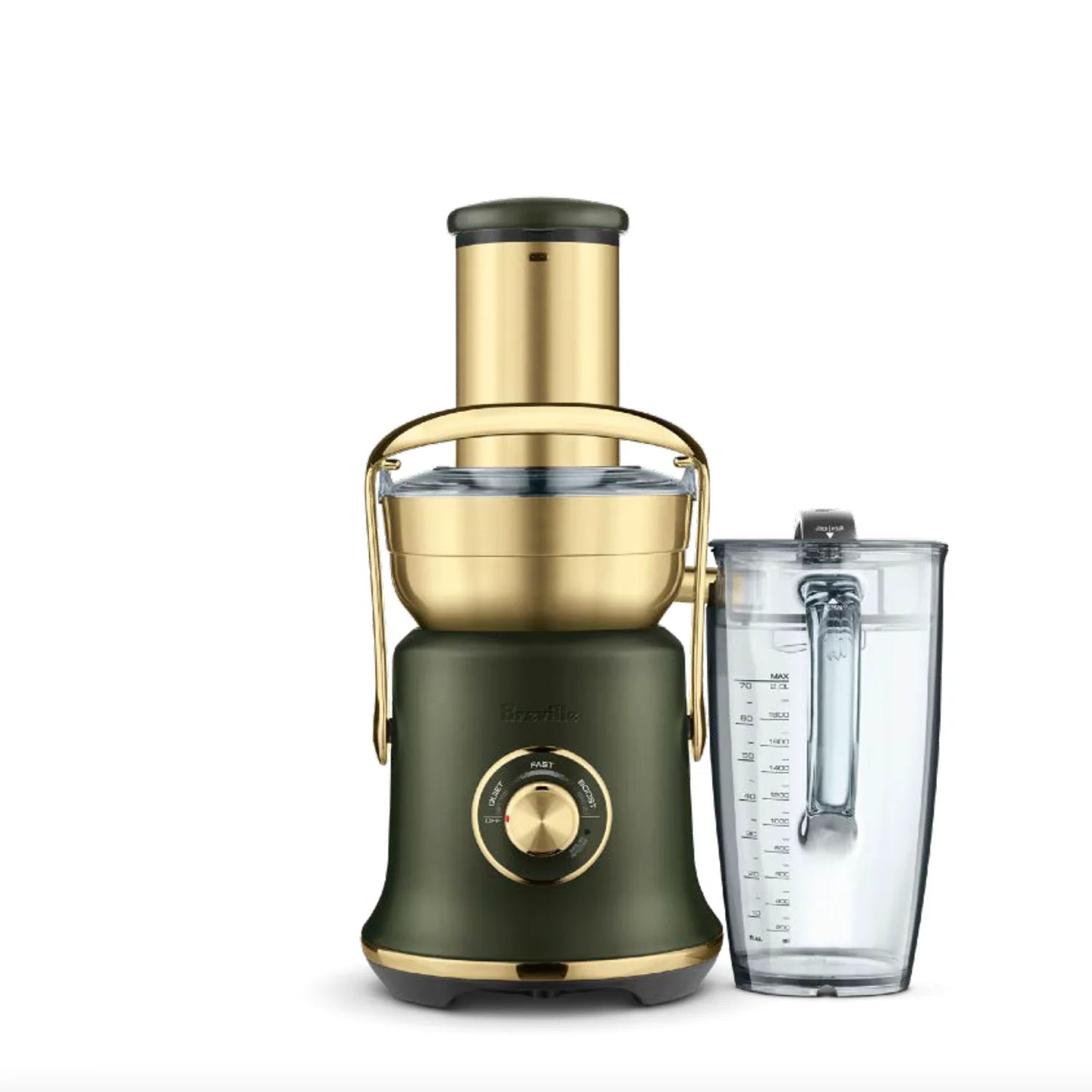 Breville Juice Fountain Cold XL Juicer - High Speed Commercial Grade Juicer for Fruits & Vegetables, BPA Free, Large Feed Chute (Olive Tapenade Brass, Model BJE830OLB) - Perfect for Healthy Juicing at Home, Restaurants & Juice Bars