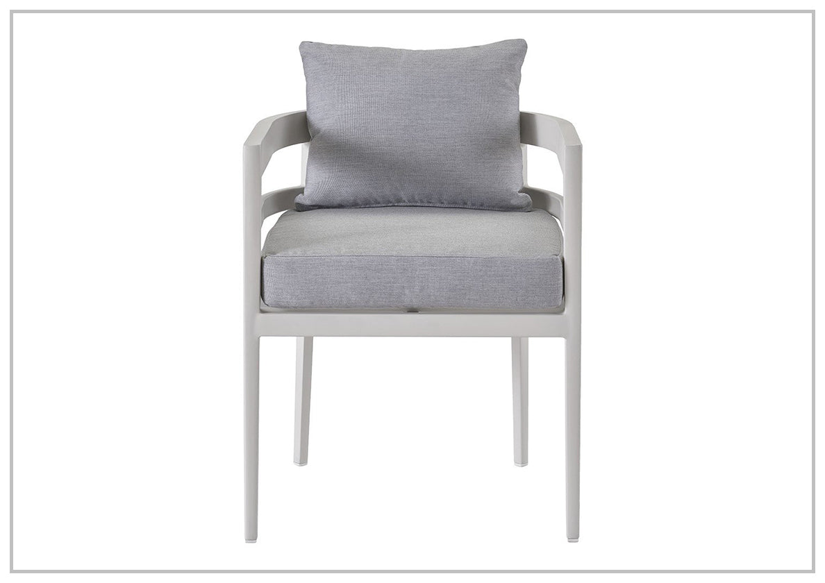 Universal Coastal Living South Beach Outdoor Dining Chair - Gray Rectangular Patio Furniture for Beach House, Poolside, and Garden Relaxation