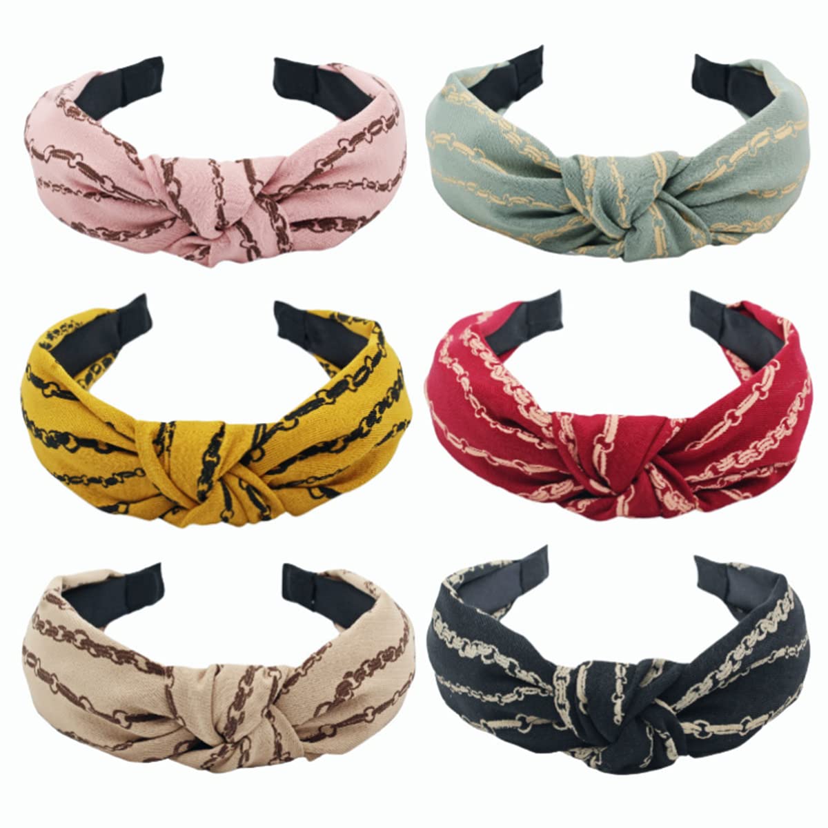 SciCent Women's 2-Piece Wide Headbands - Soft Fabric Elastic Hair Bands for Top Knot & Hair Wrapping (Cute Hair Accessories for Women & Girls) - Perfect for Yoga, Workouts & Everyday Styling - 10401