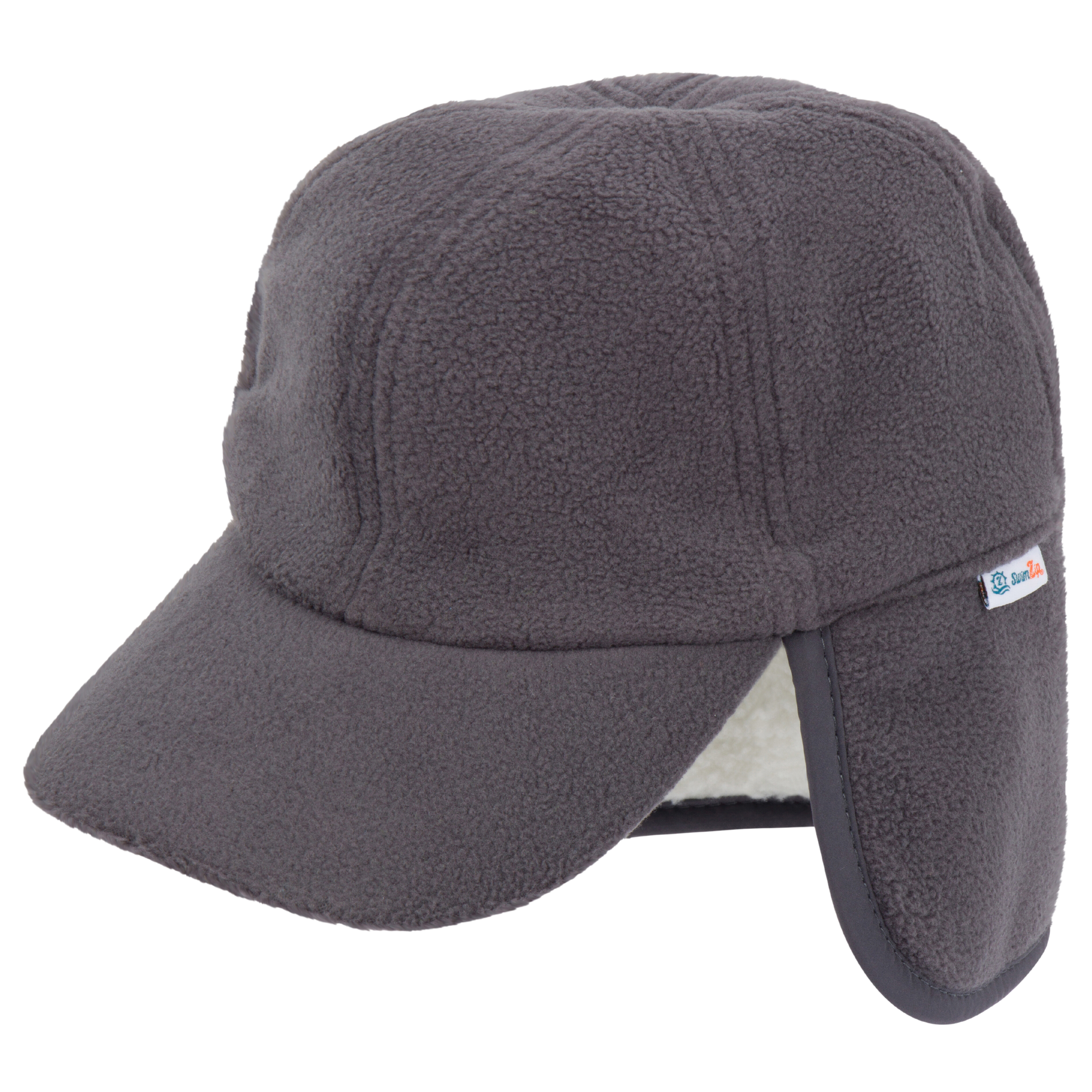 Kids Frosty Fleece Winter Flap Hat with Ear Protection - Warm Slate Gray Beanie for Boys & Girls - Perfect for Snow Play, Skiing & Outdoor Winter Activities