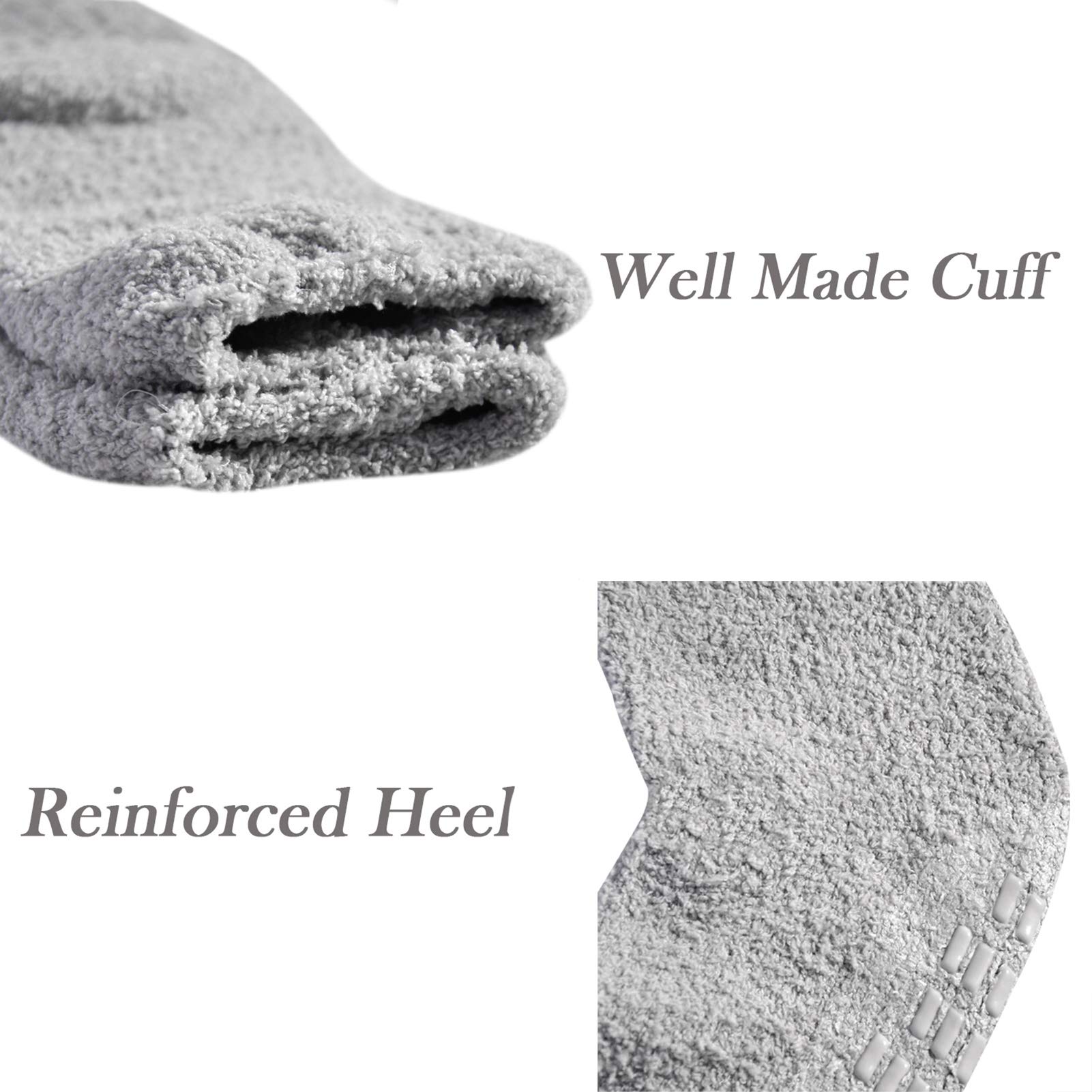 JORMATT 3 Pairs Ultra Thick Non-Slip Grip Fuzzy Socks for Women & Men - Cozy Warm House Slippers, Hospital Socks for Winter Indoor Comfort