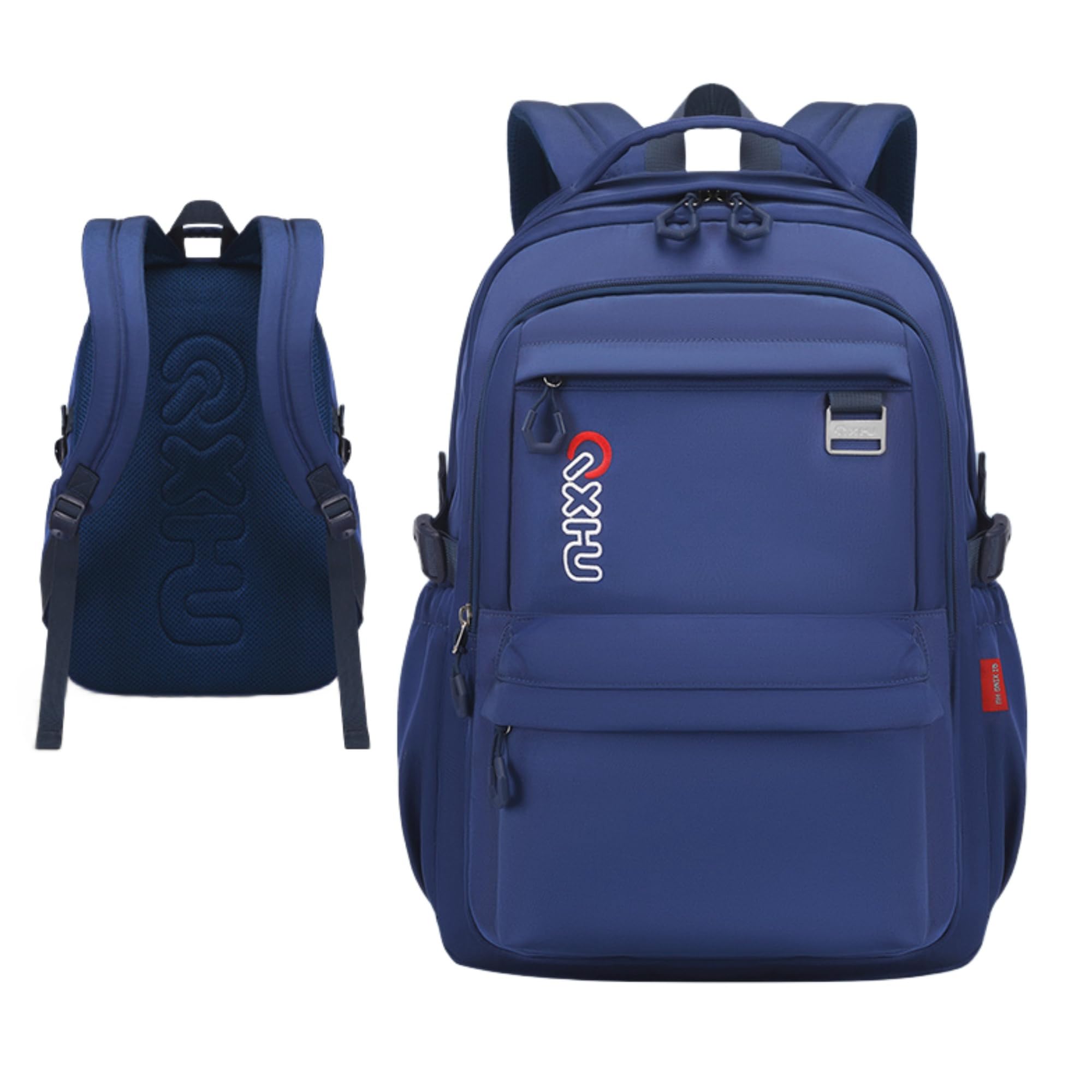 MITOWERMI Water-Resistant Backpack for Girls, Boys & Teens - Durable School Backpack for Middle School Students, Kids Bookbag & Casual Travel Backpack in Navy Blue - Perfect for School, College, Travel & Daily Commute