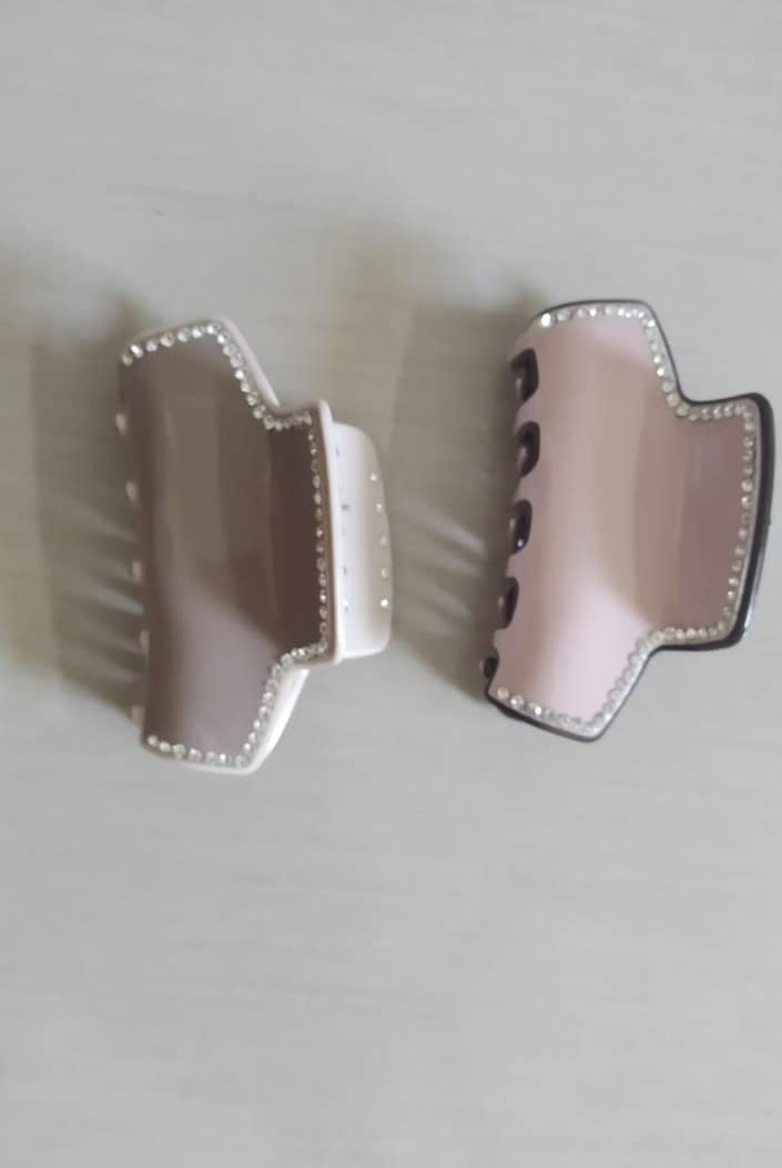 Temerity 2-Pack Multi-Color Acrylic Rhinestone Hair Claw Clips for Women & Girls - Fashion Hair Accessories for Parties, Weddings & Everyday Style