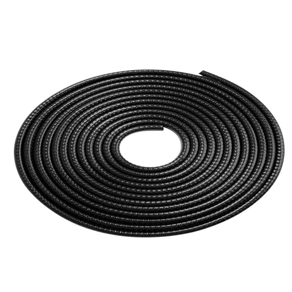 4M Black Car Door Trim Seal with Internal Rubber Flange - Soundproof, Anti-Collision & Door Protection - Weatherproof Automotive Accessories for Sedans, SUVs & Trucks (Perfect for Noise Reduction & Door Edge Protection)