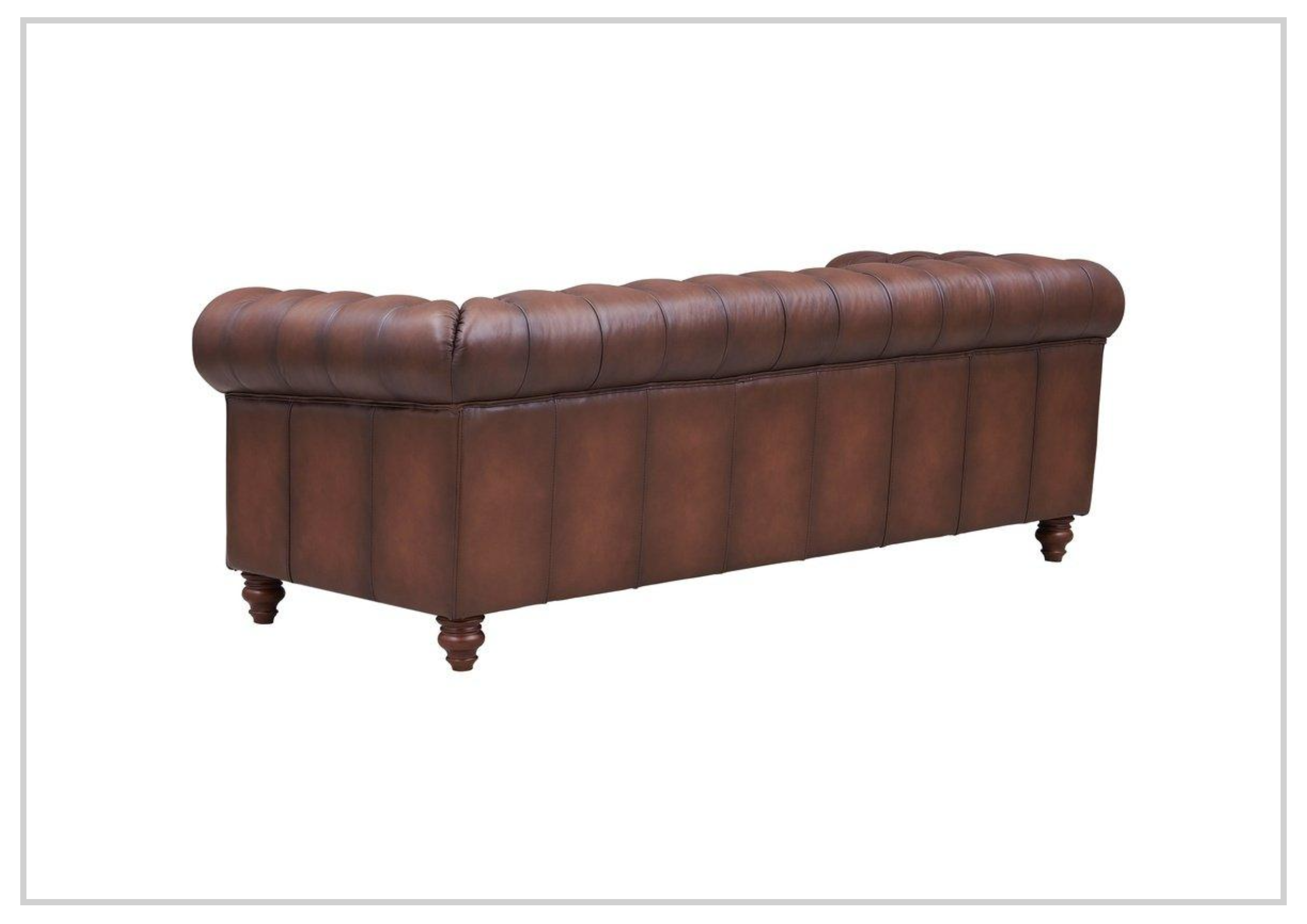 Premium Hydeline Alton Bay Leather Loveseat with Nailhead Trim - Genuine Leather Sofa for Living Room, Office & Lounge Comfort