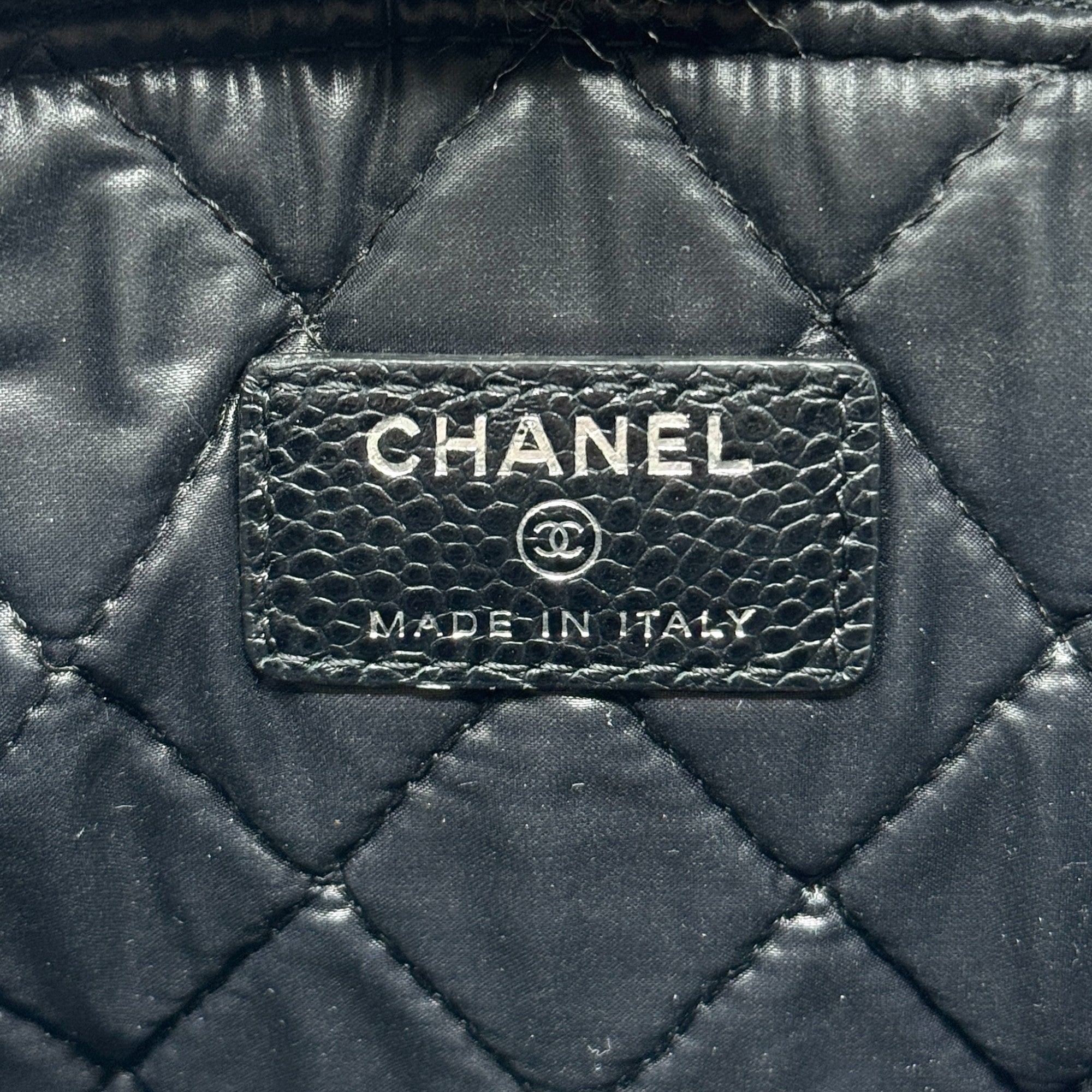 Chanel Black Small O Case Pouch - Luxury Leather Cosmetic Bag for Women - Perfect for Travel, Makeup Storage & Everyday Essentials