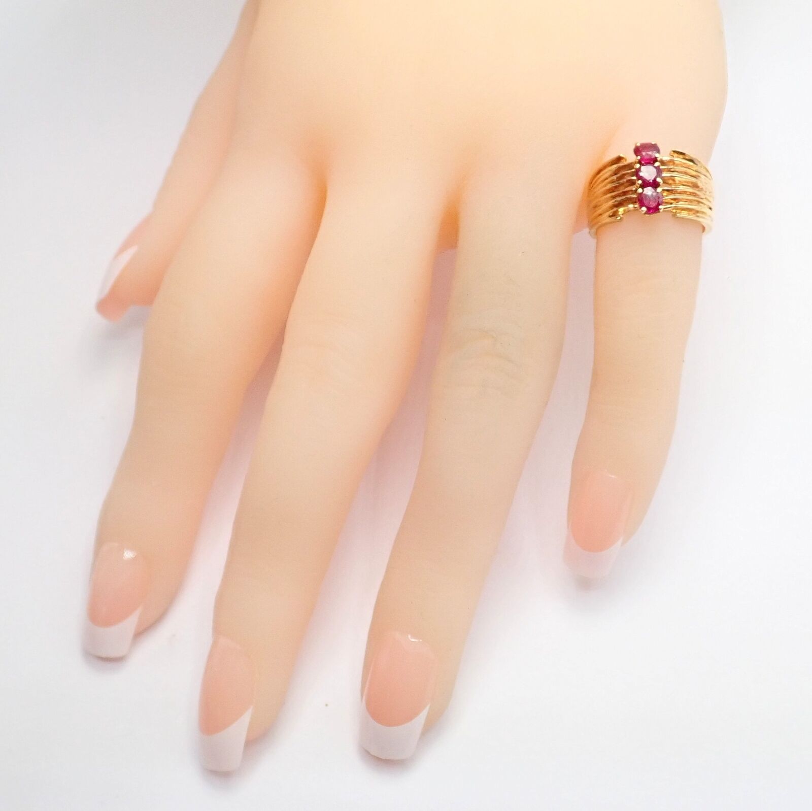 Authentic Vintage Cartier 18k Yellow Gold Ruby Ring for Women - Luxury Jewelry Gift for Anniversary, Engagement & Special Occasions