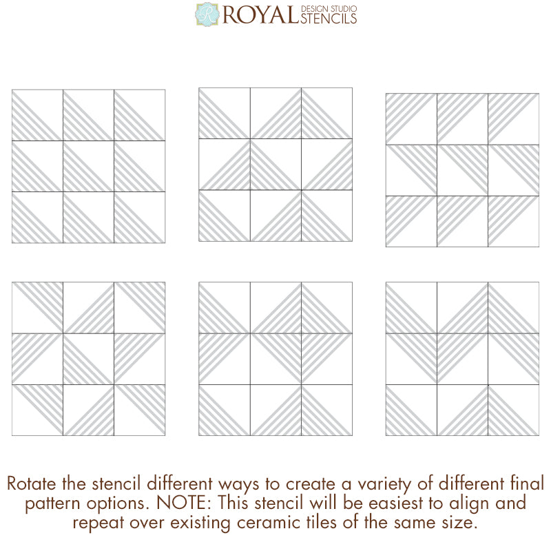 Tile Stencil Kit for DIY Home Decor - Reusable Tile Painting Templates for Bathroom, Kitchen, and Backsplash Projects