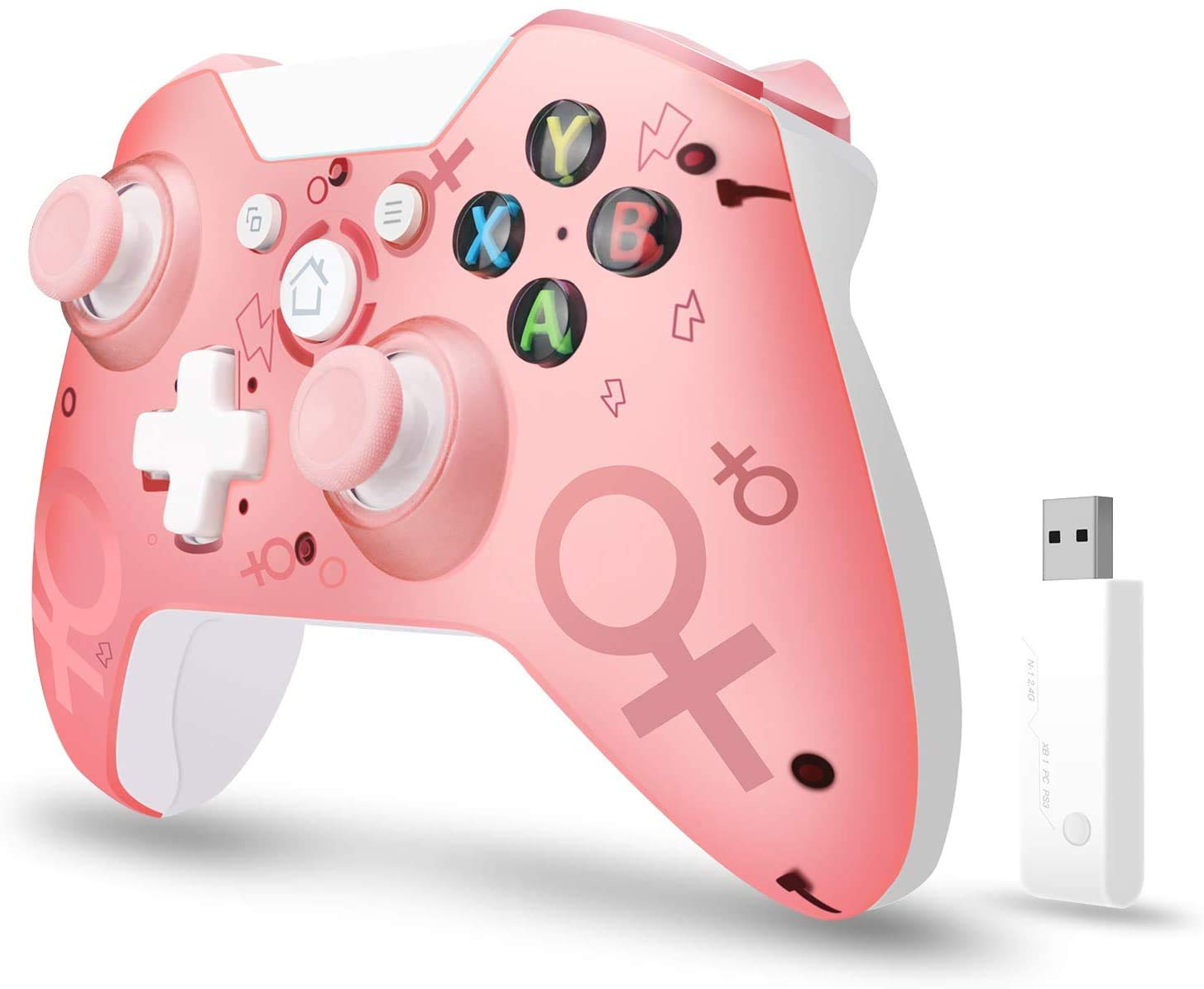 Xbox One Wireless Controller - Compatible with Xbox One, PC & PS3, Pink Gamepad Joystick for Gaming (No Headset Jack) | Perfect for Casual & Competitive Gaming, Home Entertainment & Multiplayer Sessions