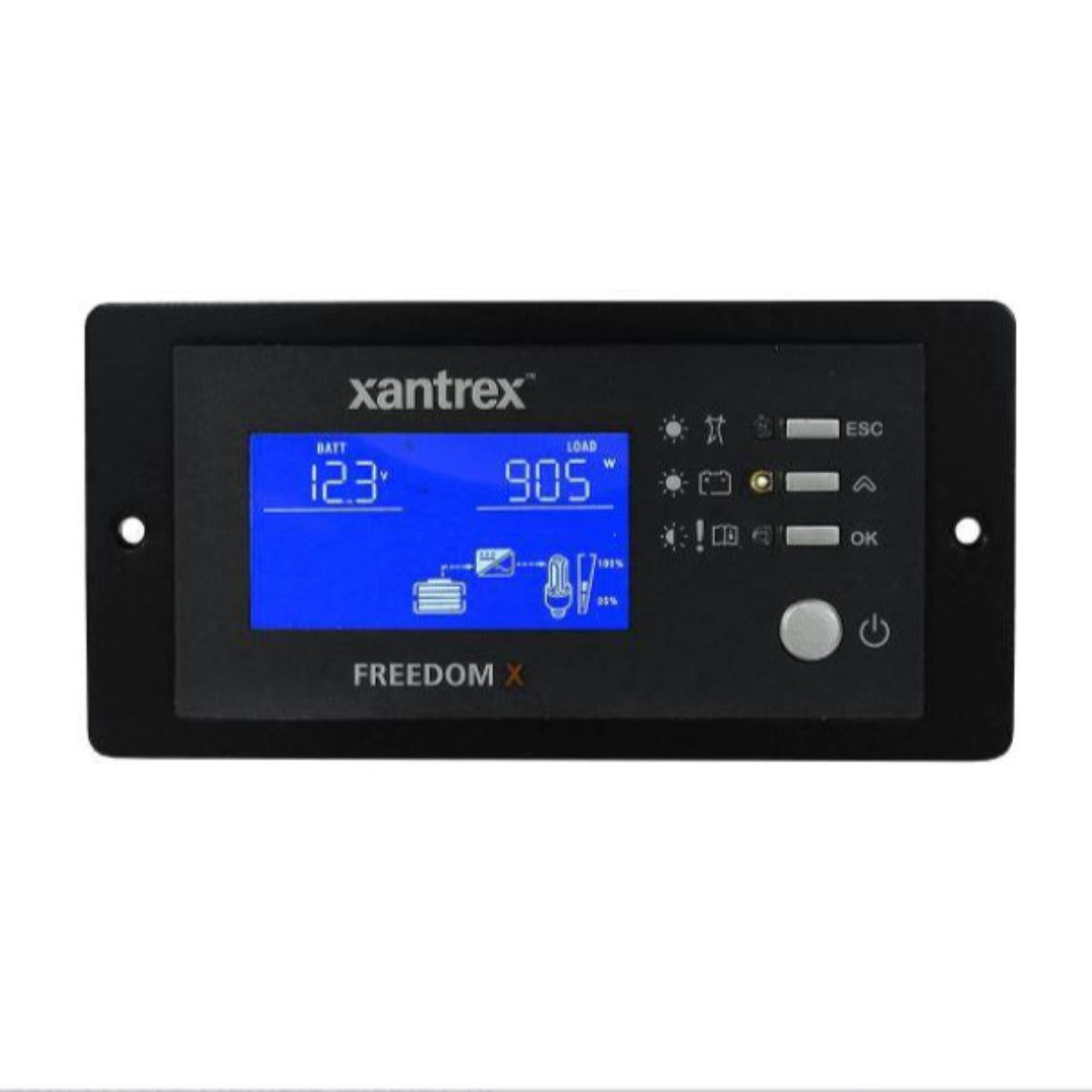 Xantrex FREEDOM X Bluetooth Remote Panel with 25m Cable - Wireless RV & Marine Power Monitoring System for Solar Inverters