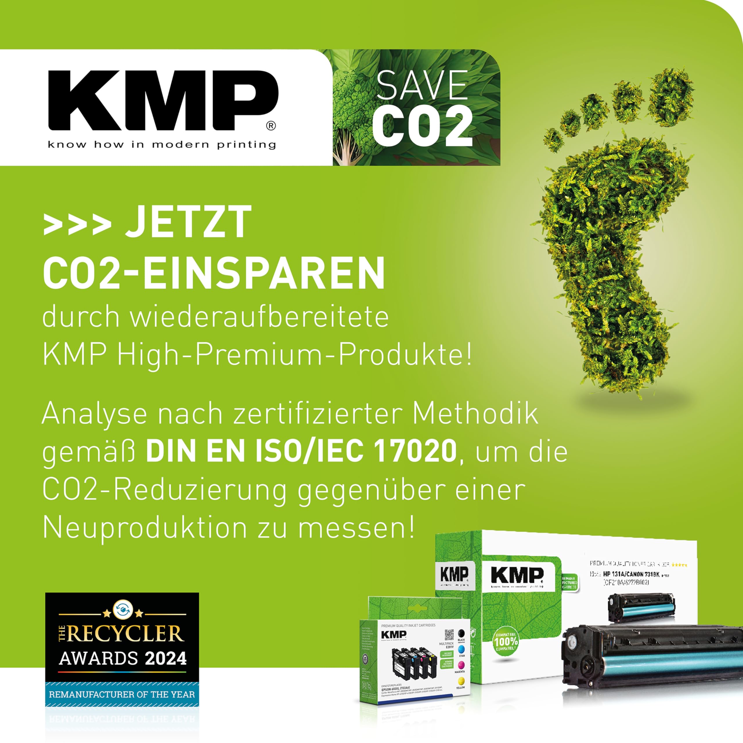 KMP 1747,4005 Multi Pack - 4 Remanufactured Toner Cartridges (Black, Yellow, Magenta, Cyan) for HP Printers | Office & Home Printing Supplies