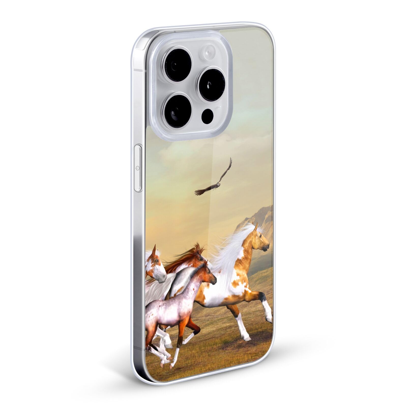 Officially Licensed Simone Gatterwe Wild Herd Horses Soft Gel Phone Case for Apple iPhone 13 Pro Max - Durable Protection with Stylish Art Design, Perfect for Everyday Use, Travel & Outdoor Activities