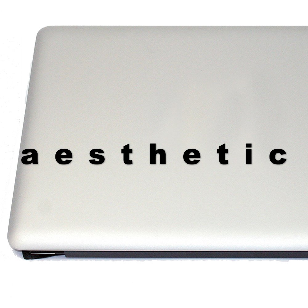 Vaporwave Aesthetic Vinyl Decal for Cosplay & Fan Gear - Black | Perfect for Laptops, Cars & DIY Projects