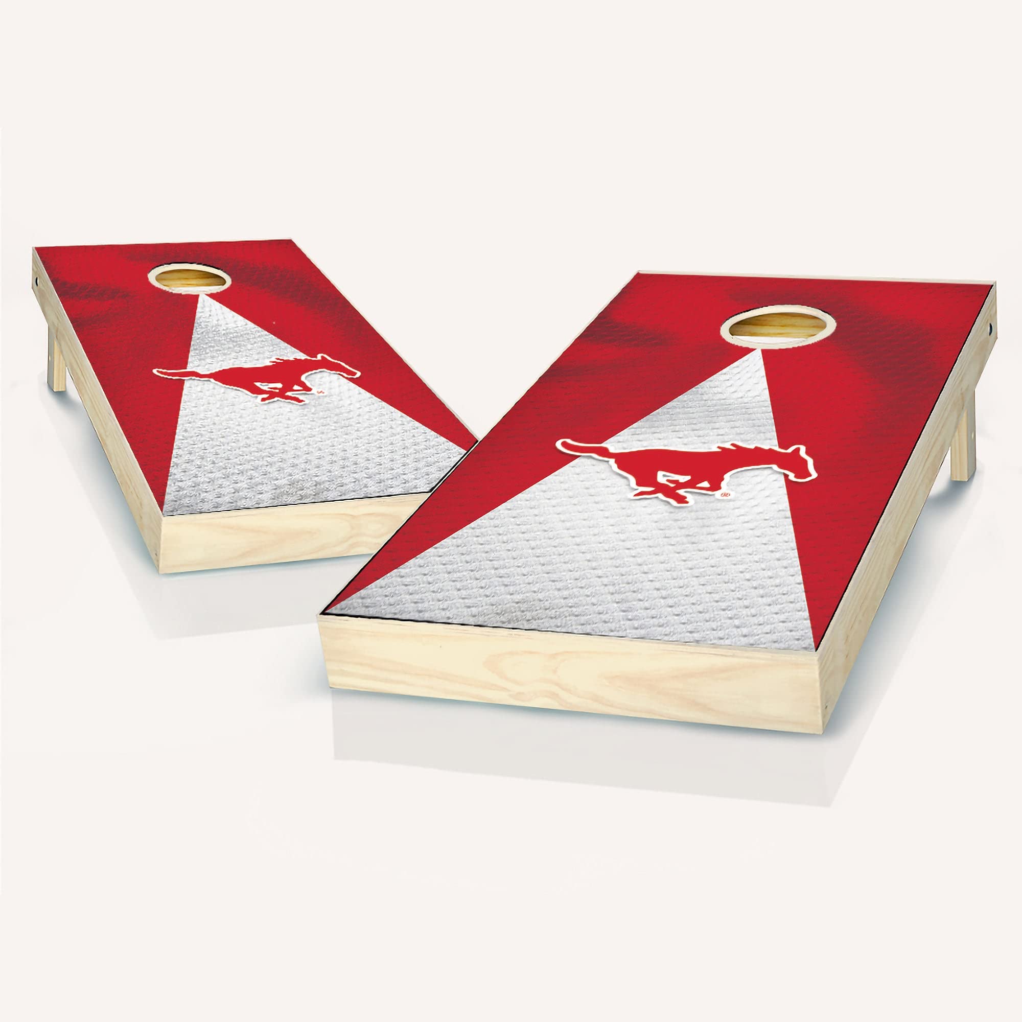 SMU Jersey Cornhole Game Set - 2 Premium Wooden Cornhole Boards & 8 Bean Bags for Backyard, Tailgating, and Outdoor Parties - Perfect for College Sports Fans and Family Gatherings