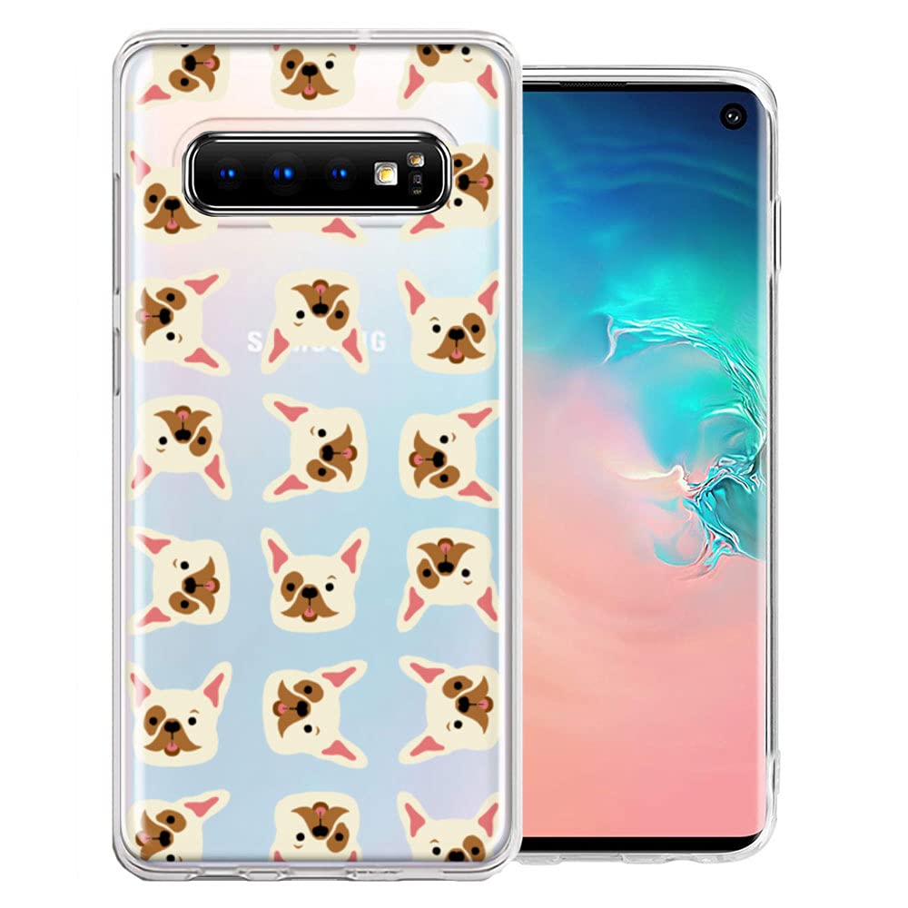 Samsung Galaxy S10 Case - Frenchie Bulldog Polkadots Design for Protection & Style